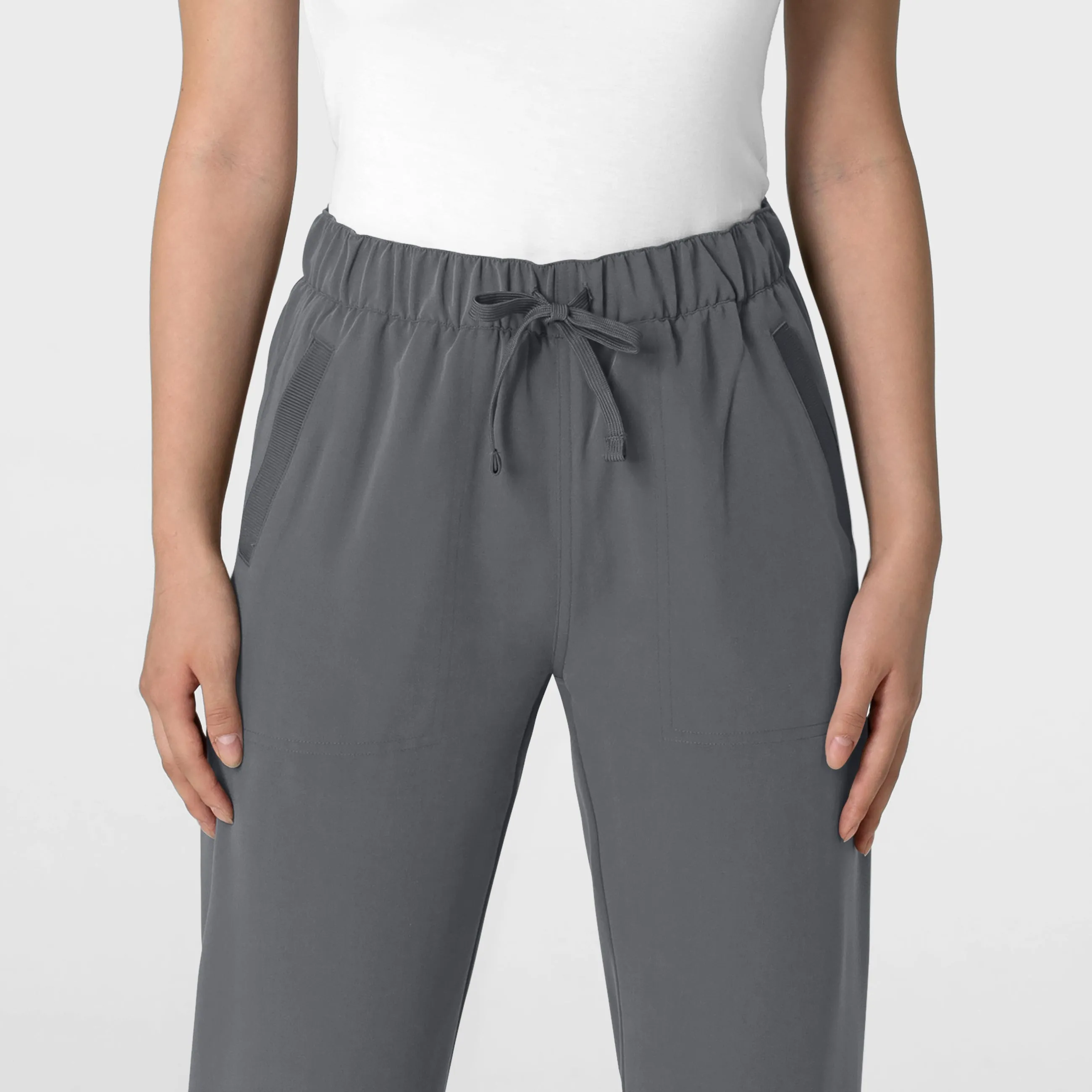 Nova Women's Stovepipe High-Low Hem Scrub Pant - Pewter