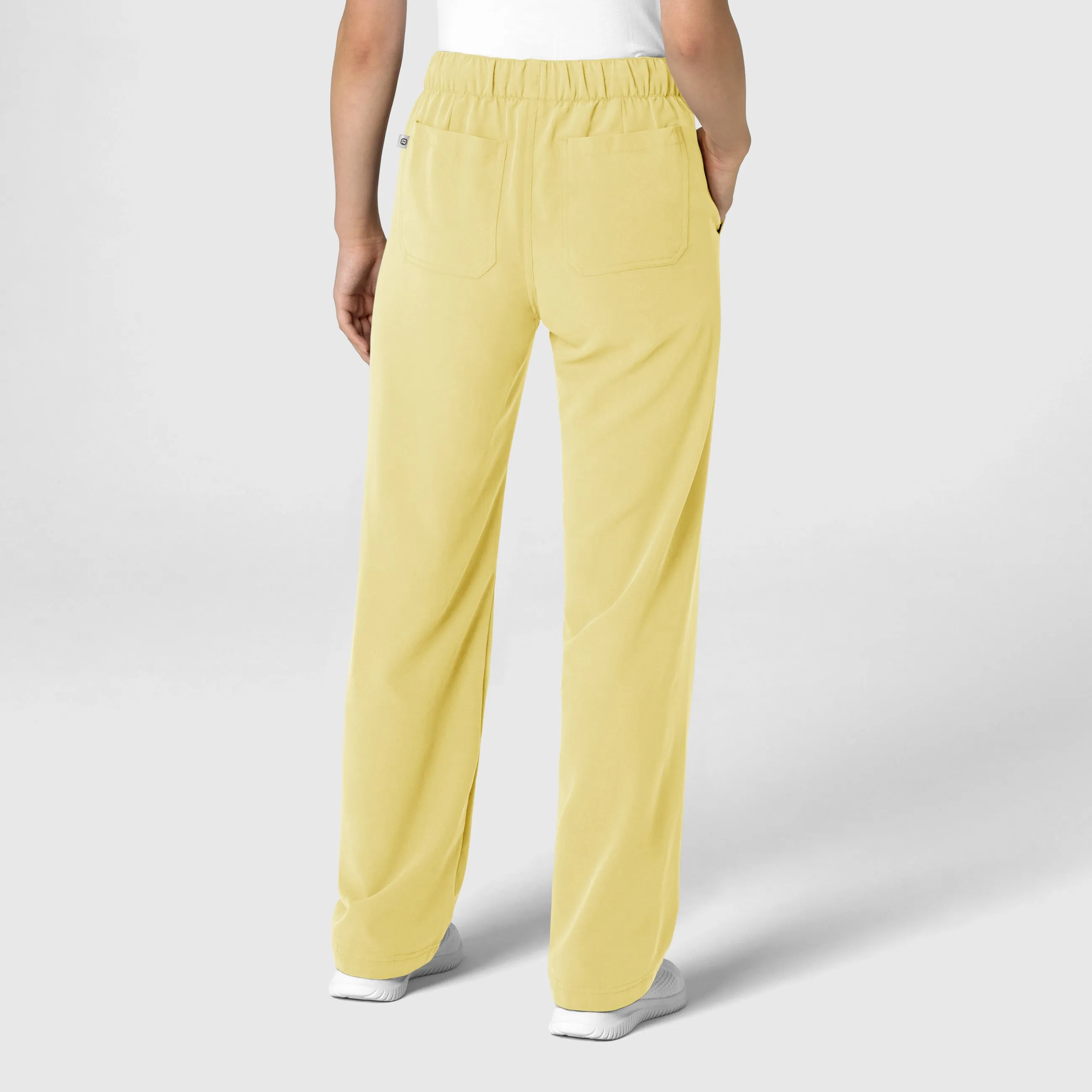 Nova Women's Stovepipe High-Low Hem Scrub Pant - Sunshine Yellow