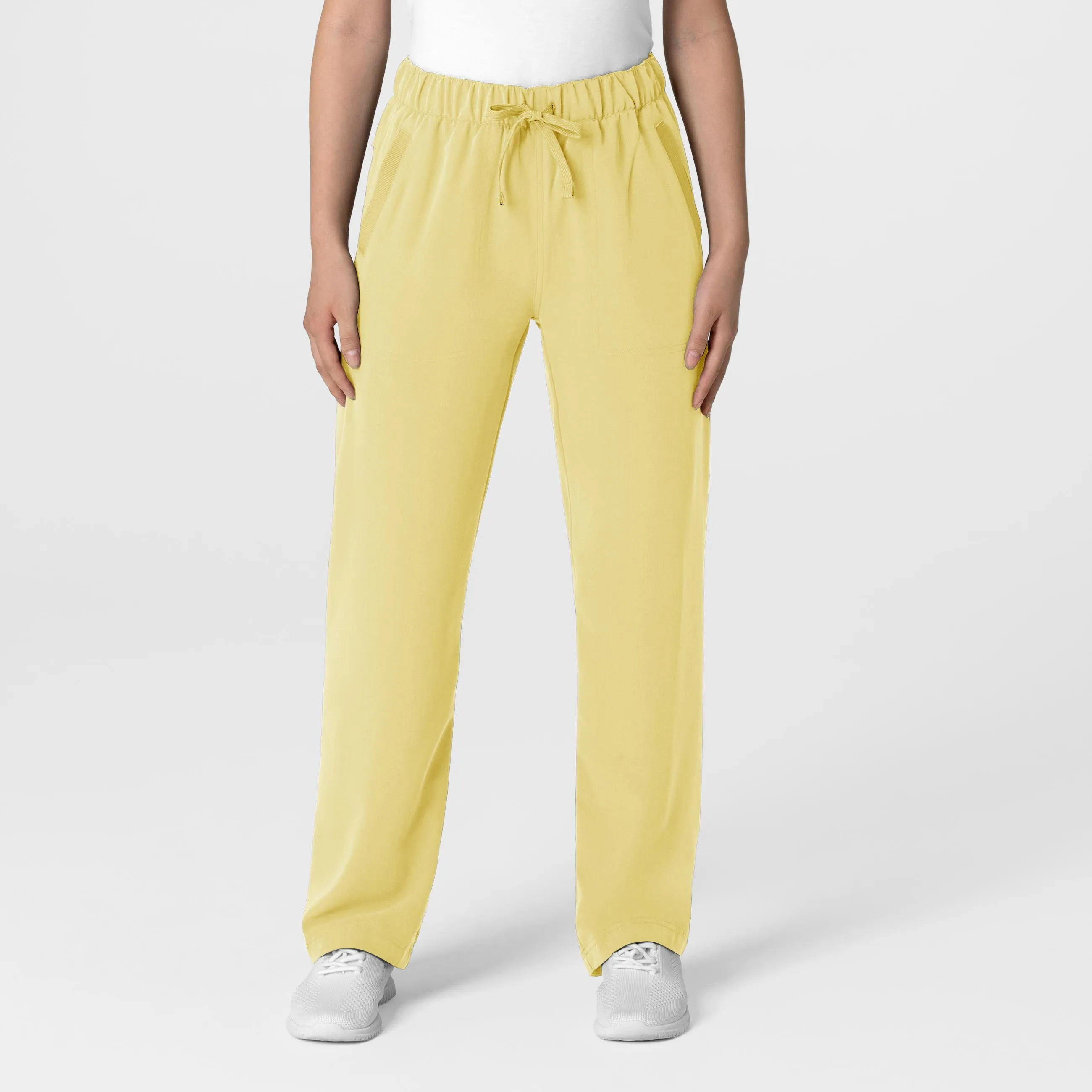 Nova Women's Stovepipe High-Low Hem Scrub Pant - Sunshine Yellow