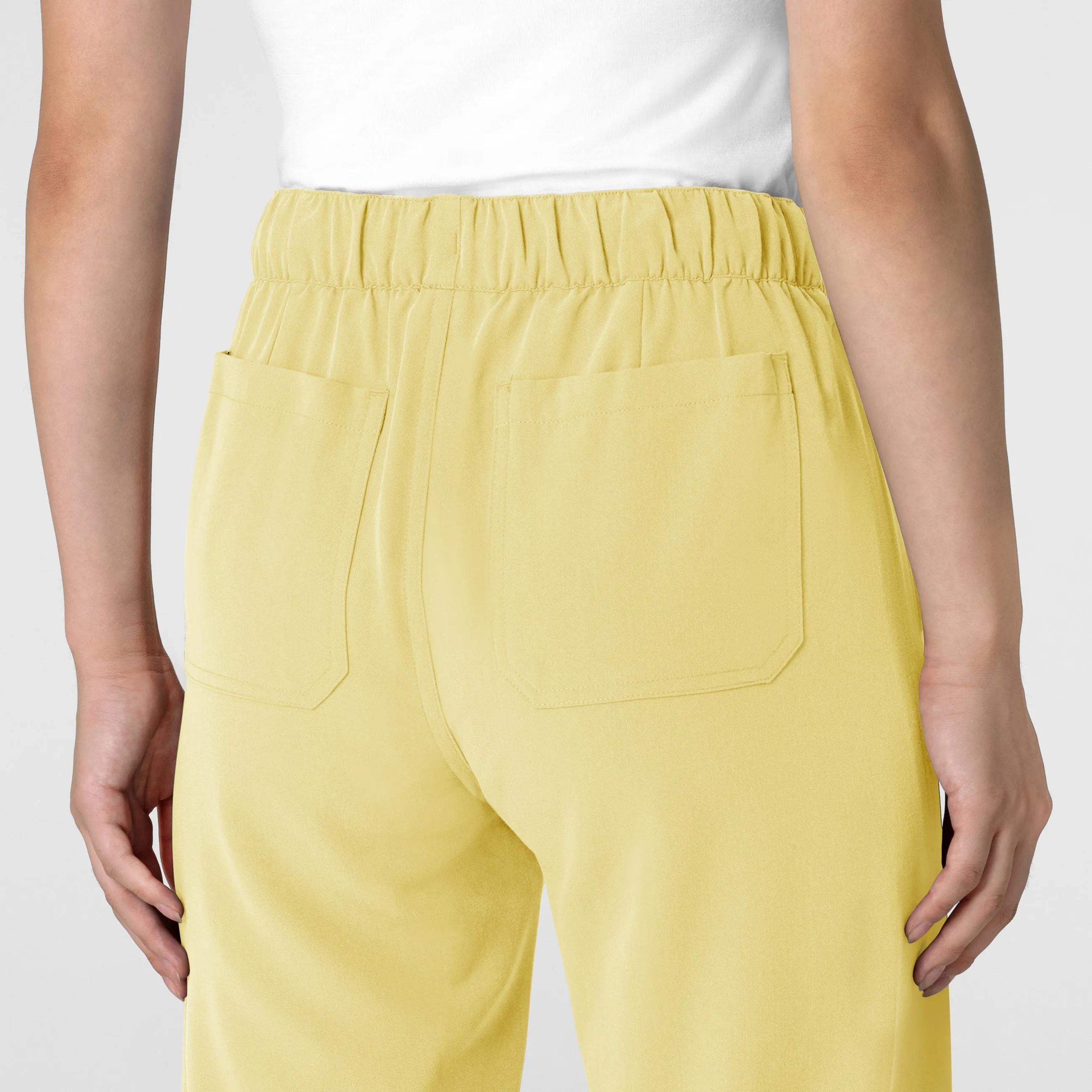 Nova Women's Stovepipe High-Low Hem Scrub Pant - Sunshine Yellow