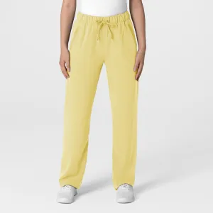 Nova Women's Stovepipe High-Low Hem Scrub Pant - Sunshine Yellow