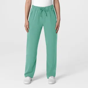 Nova Women's Stovepipe High-Low Hem Scrub Pant - Turquoise