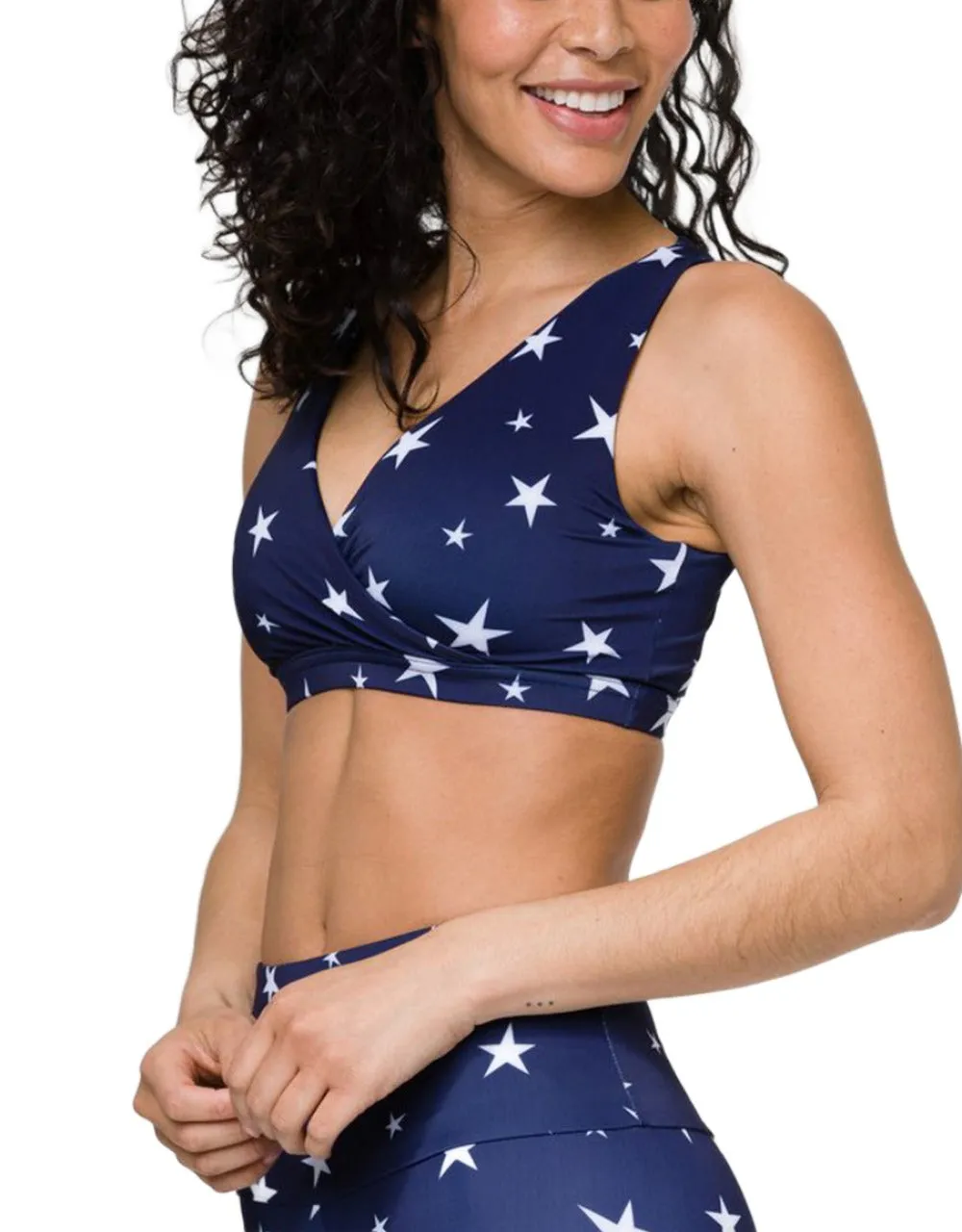 Onzie Reversable Crossover Bra 3736 Marine Stars