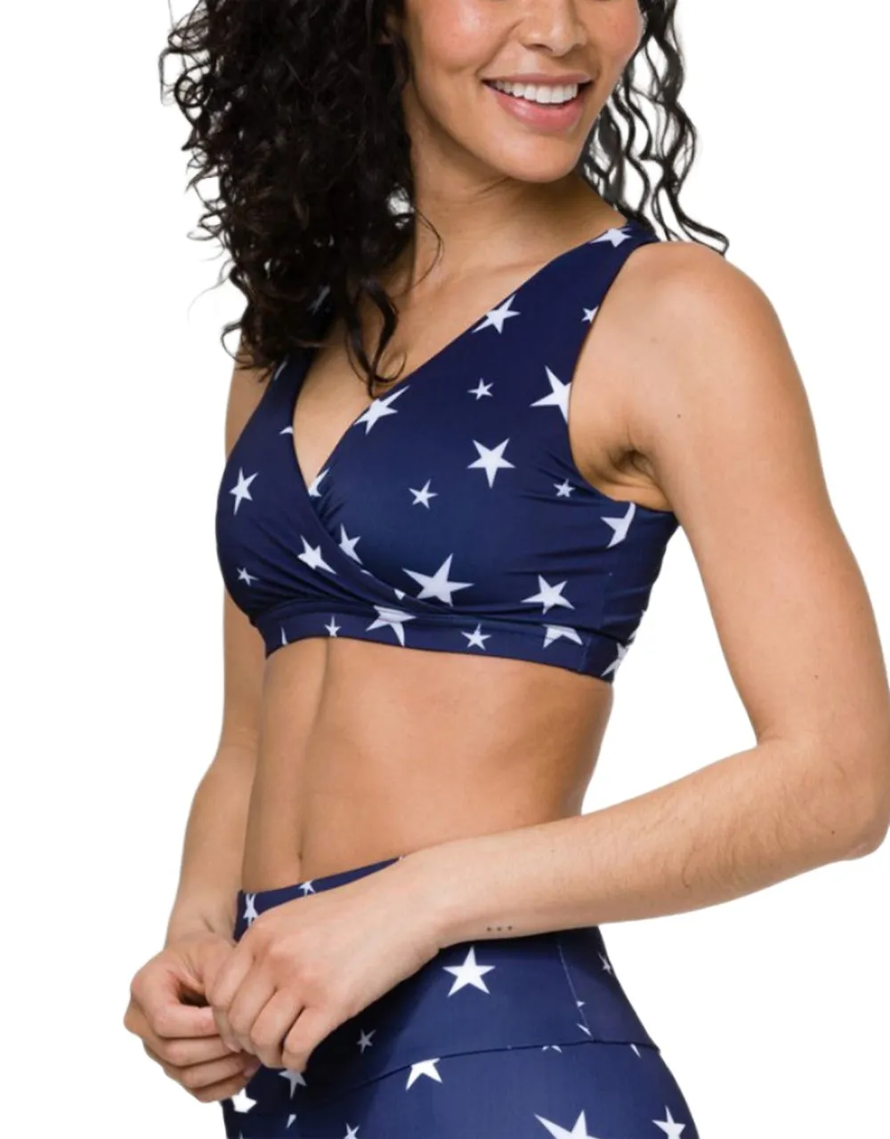 Onzie Reversable Crossover Bra 3736 Marine Stars