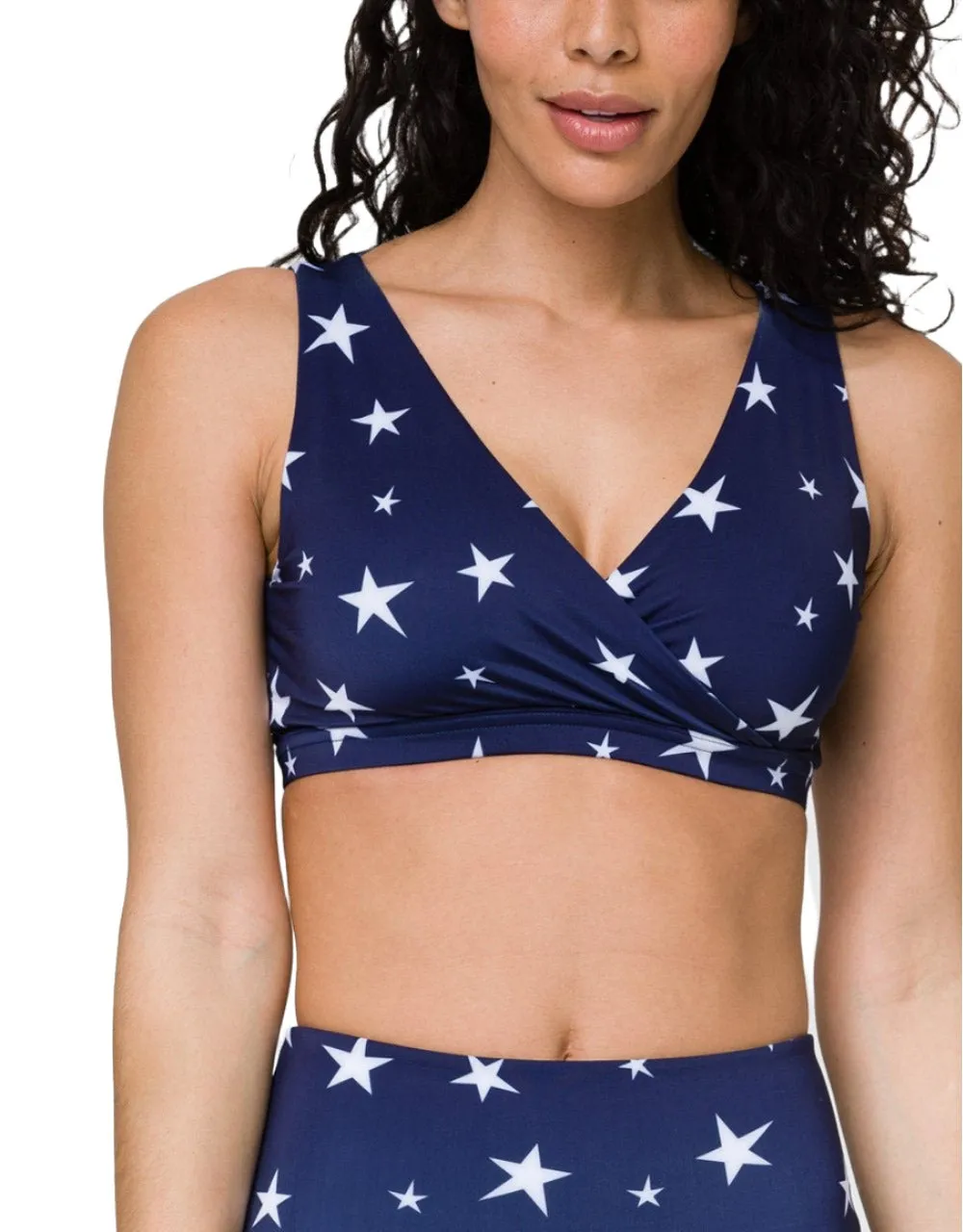 Onzie Reversable Crossover Bra 3736 Marine Stars