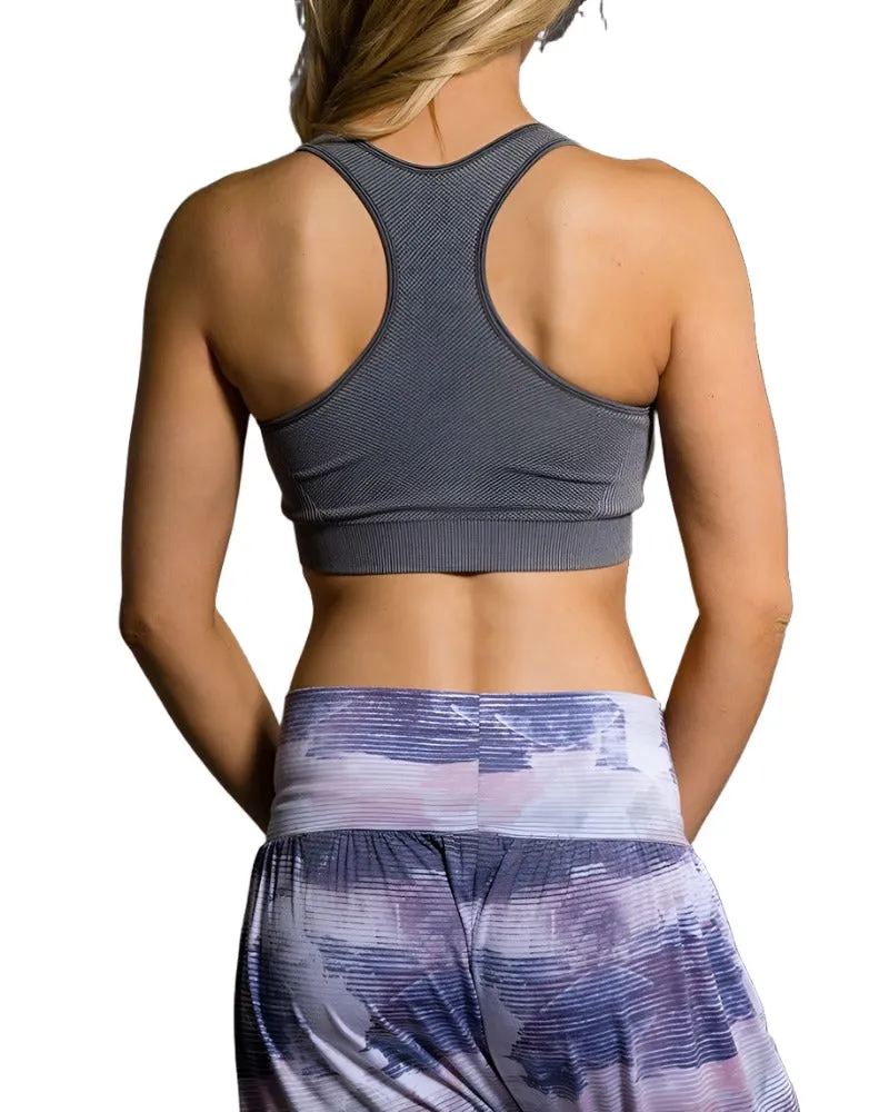 Onzie Seamless Stone Wash Bra 3071 Slate Grey