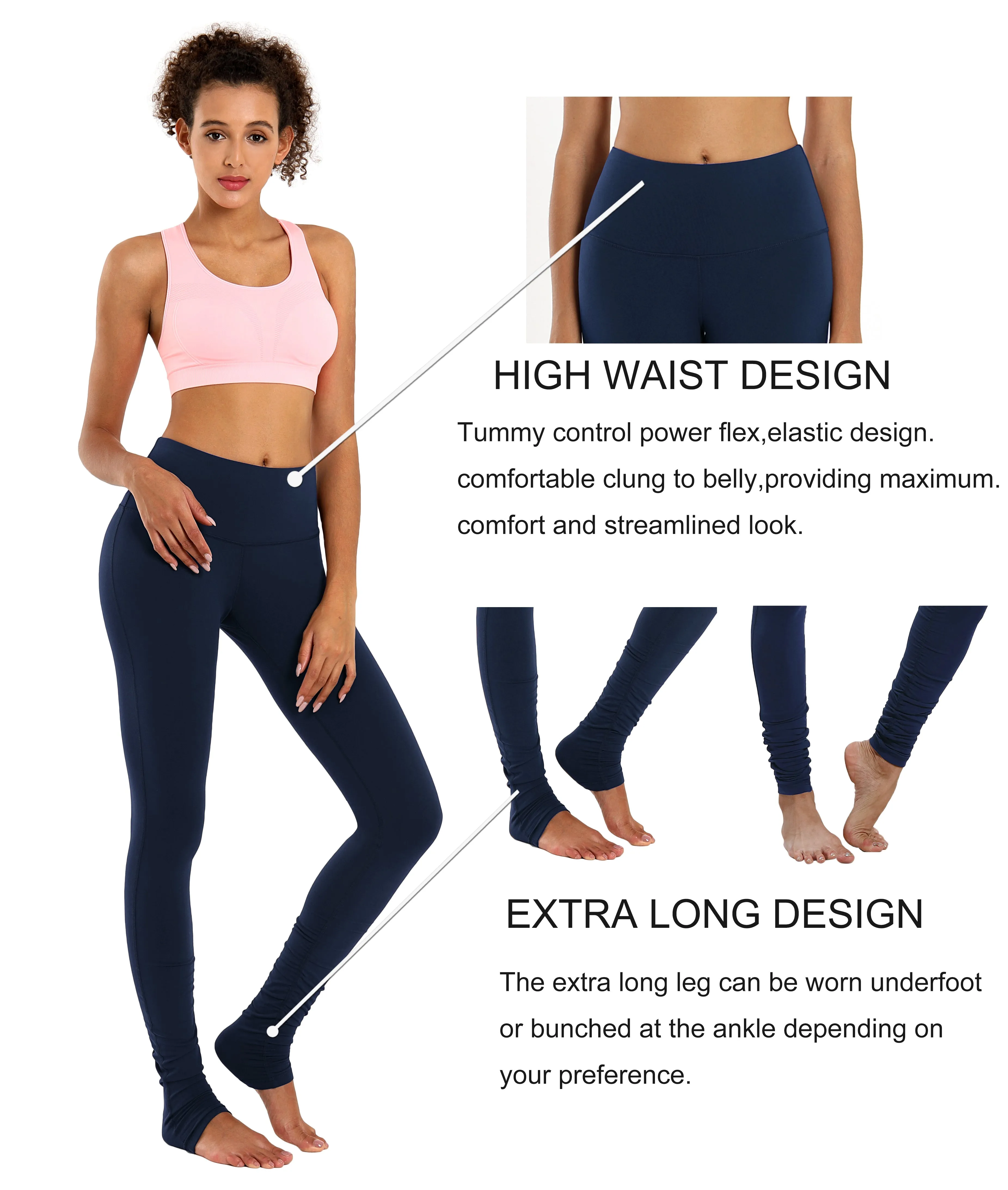 Over the Heel Yoga Pants darknavy_yoga