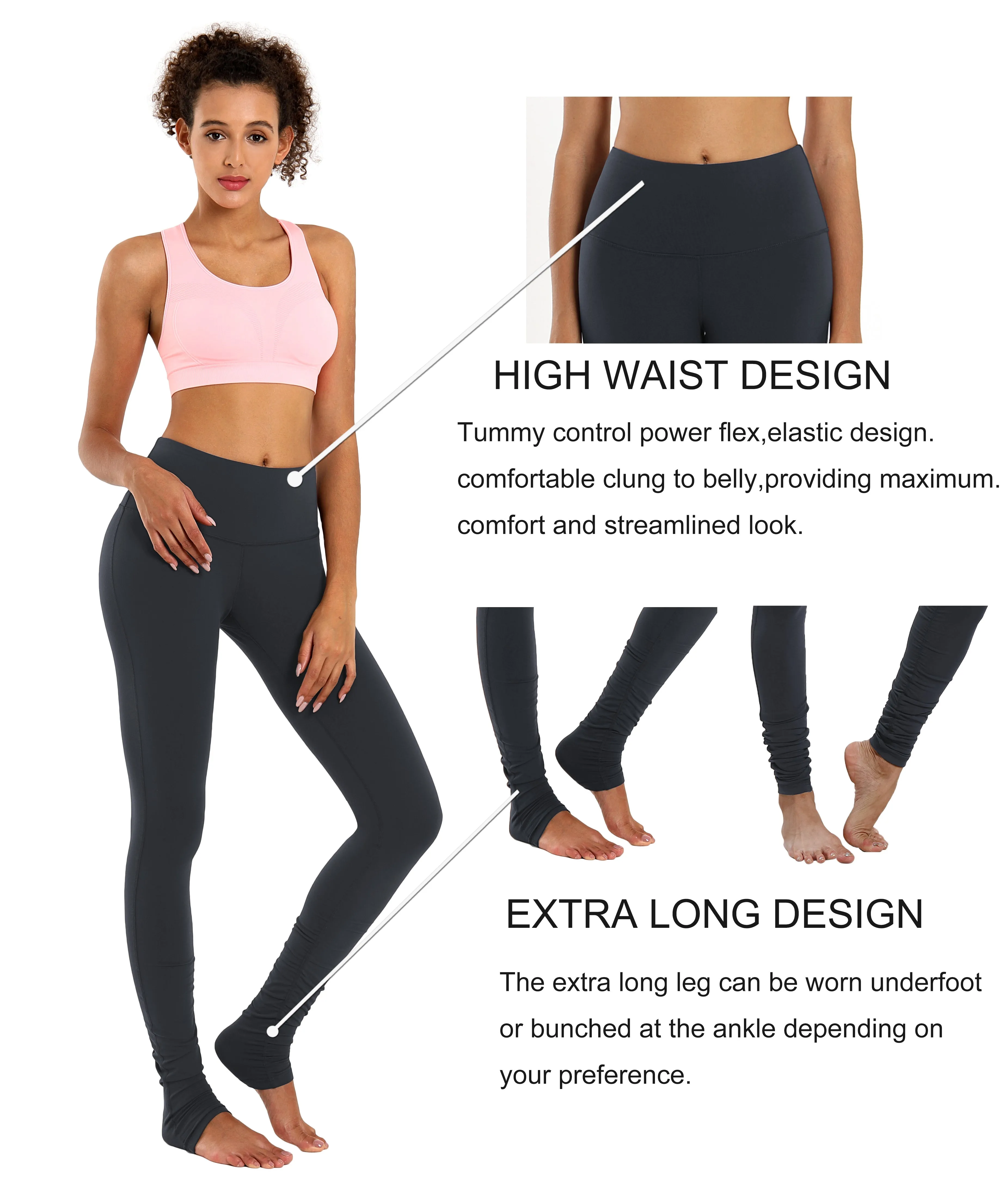 Over the Heel Yoga Pants shadowcharcoal_yoga