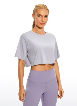 Pima Cotton Short Sleeves Cropped