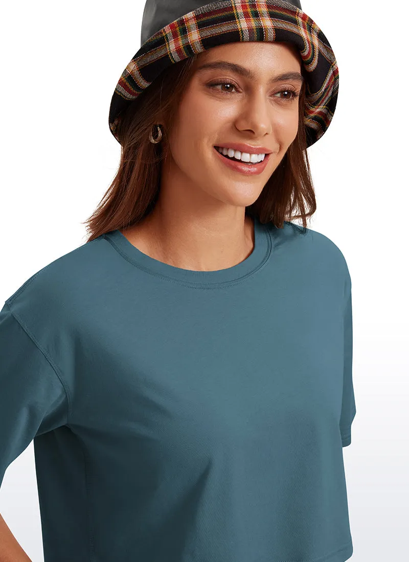 Pima Cotton Short Sleeves Cropped