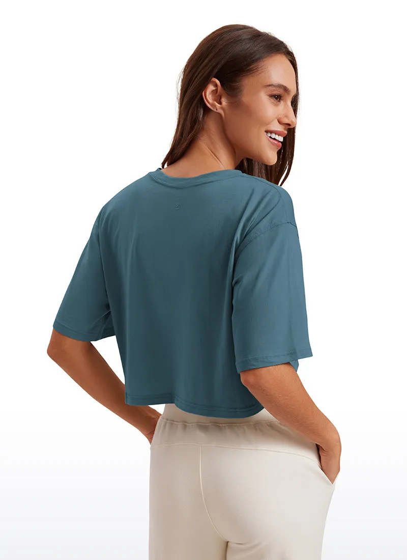 Pima Cotton Short Sleeves Cropped
