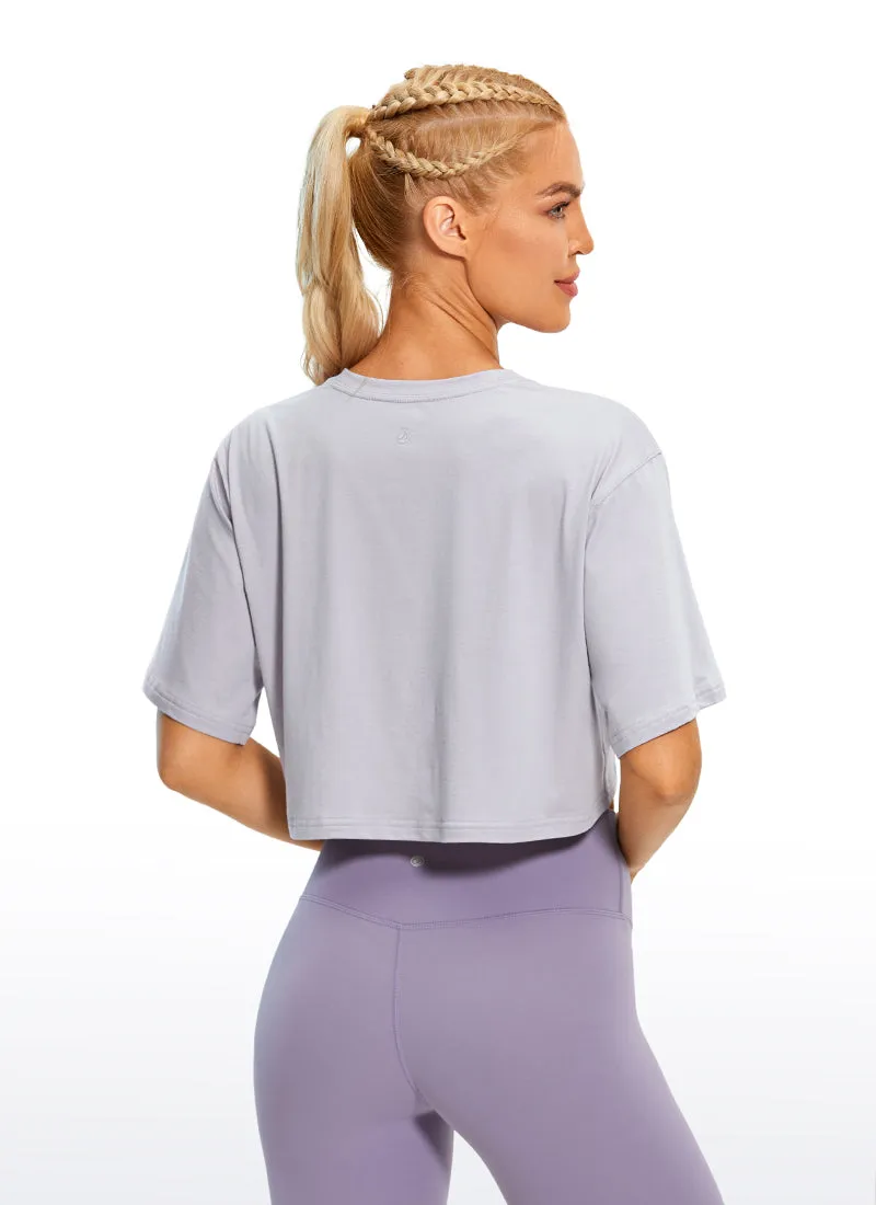 Pima Cotton Short Sleeves Cropped