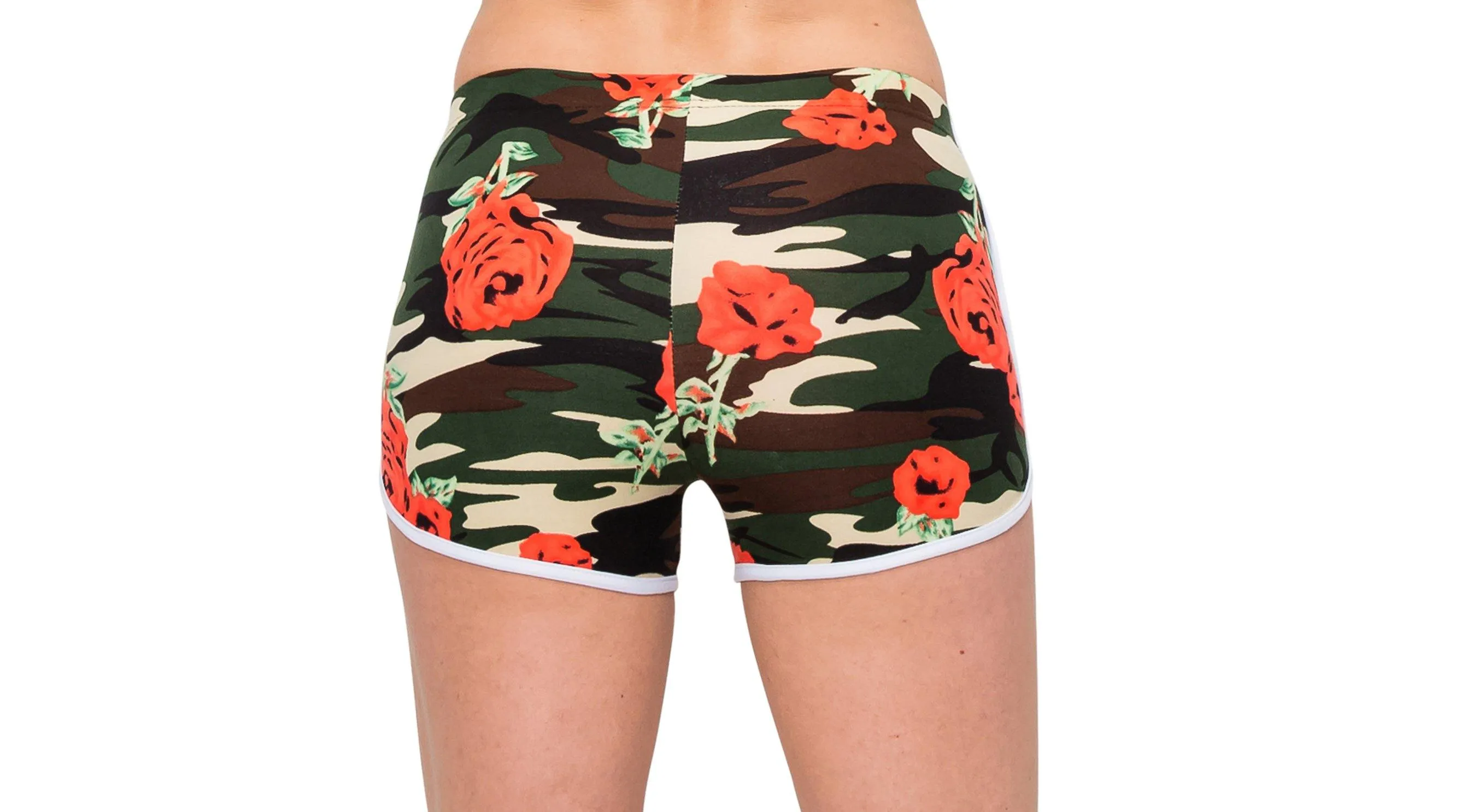 Print Designs Camo/Floral Yoga Shorts