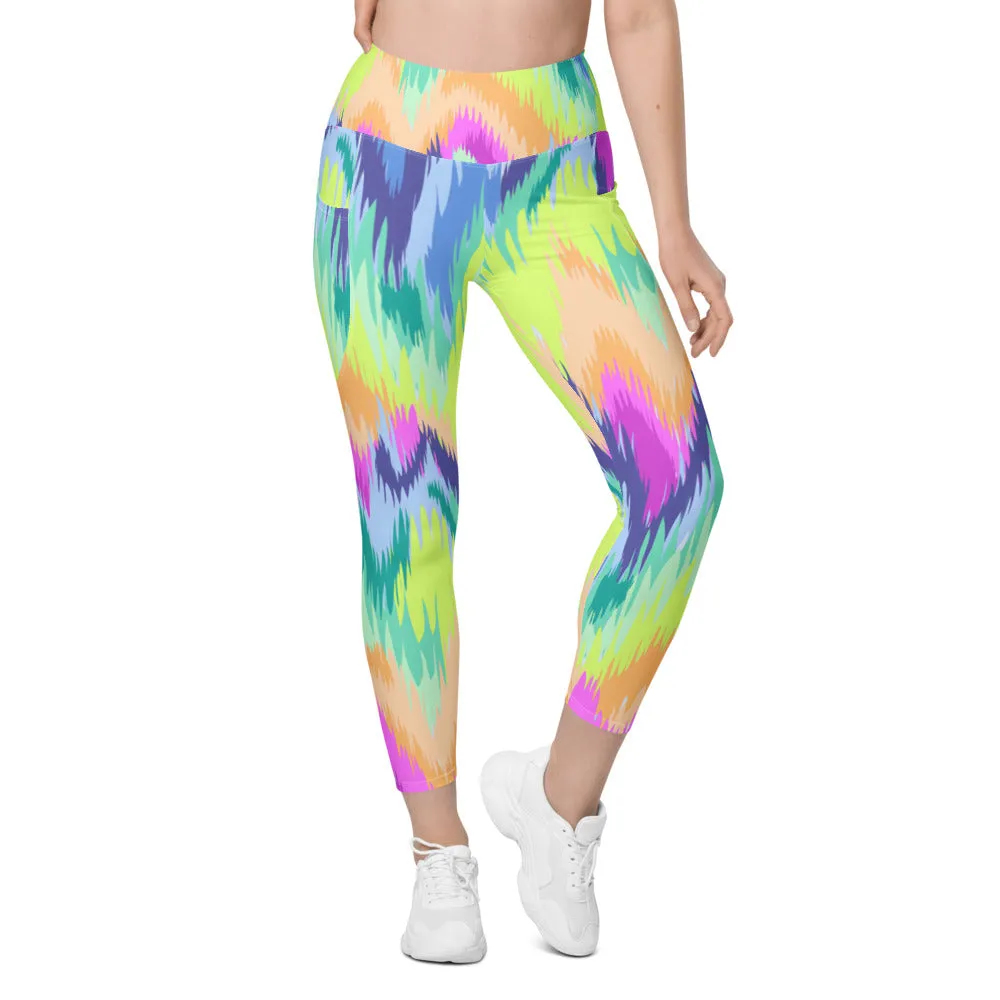 Rave Sound Wave Leggings with Pockets