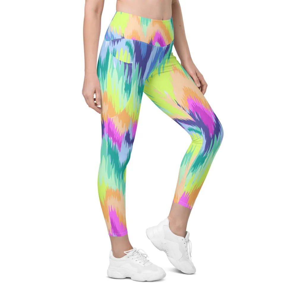 Rave Sound Wave Leggings with Pockets