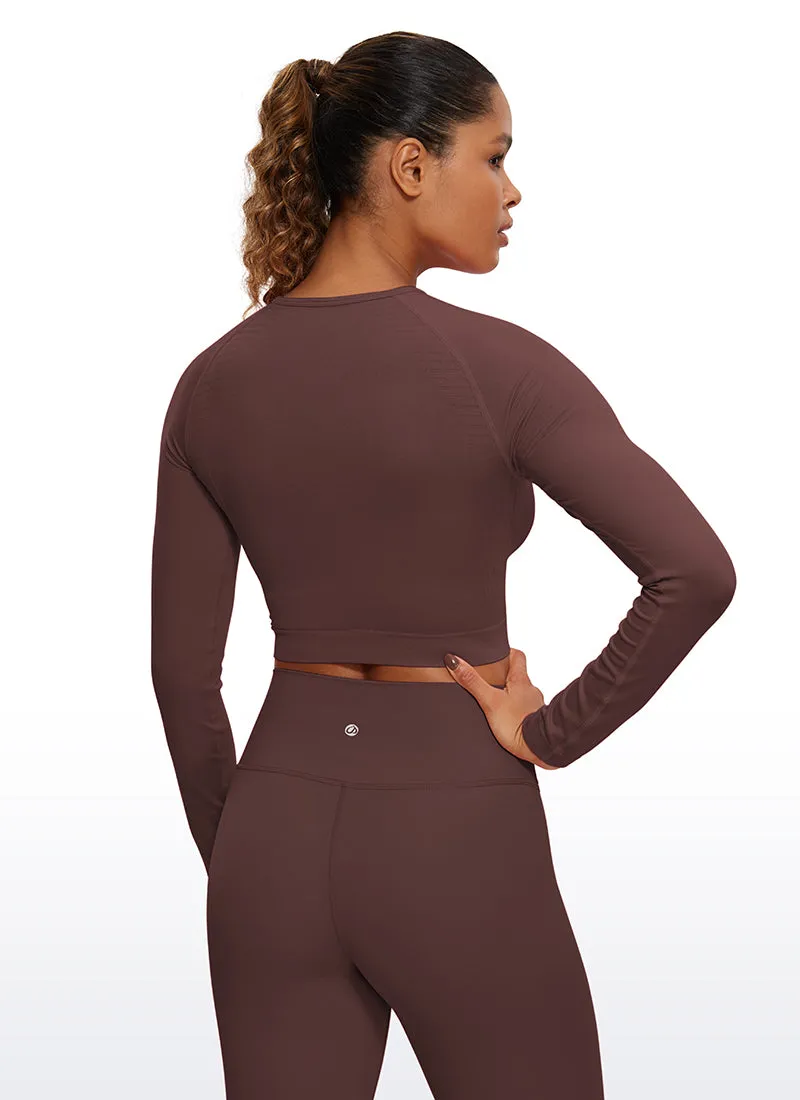 Seamless Cropped Long Sleeve Slim Fit