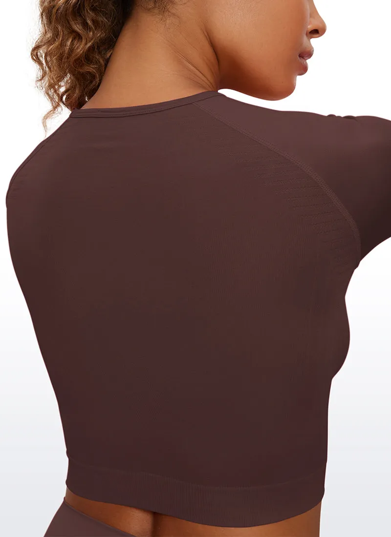 Seamless Cropped Long Sleeve Slim Fit