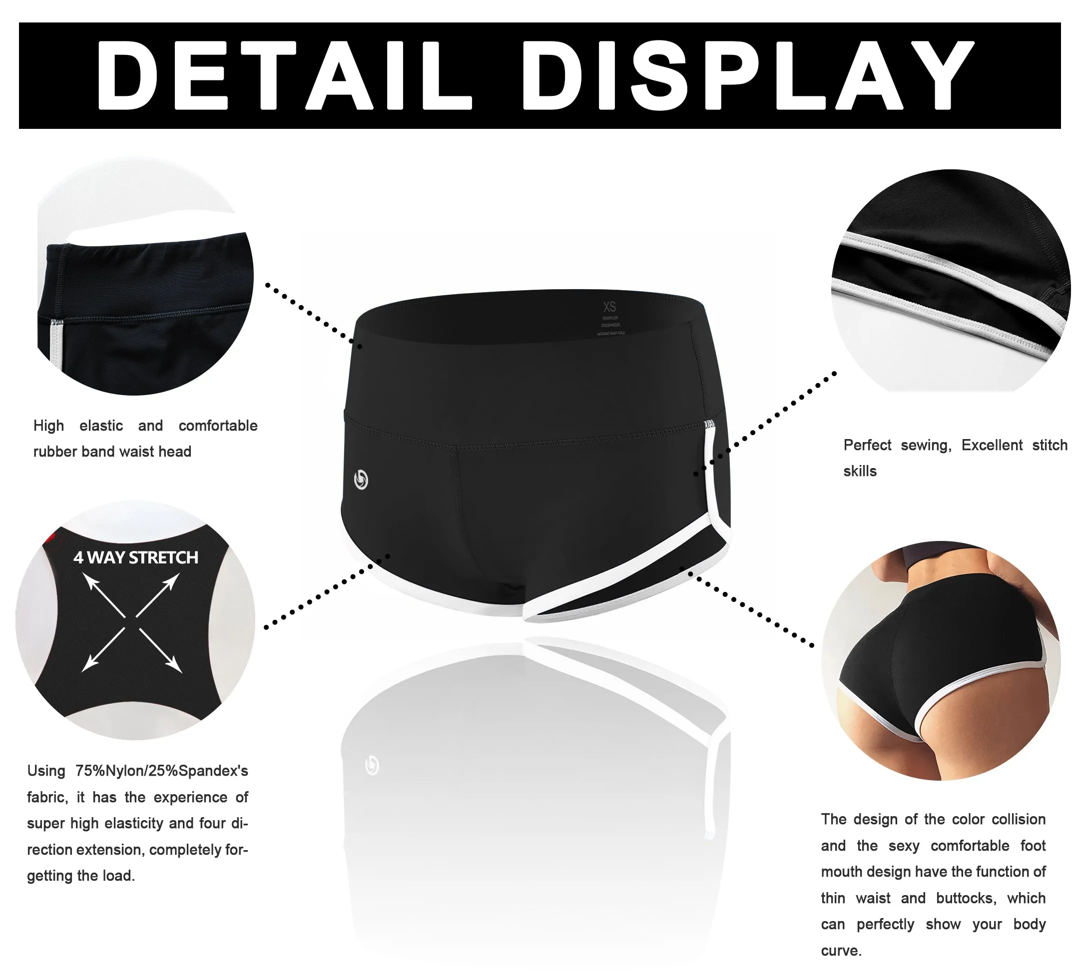Sexy Booty Yoga Shorts black