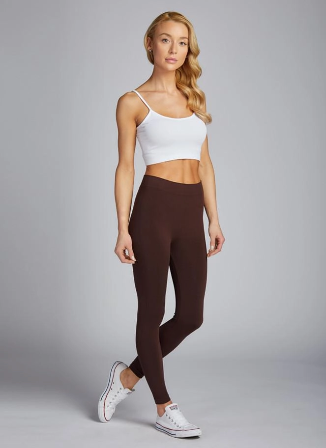 Solid Colour Bamboo Full Length  High waist Legging