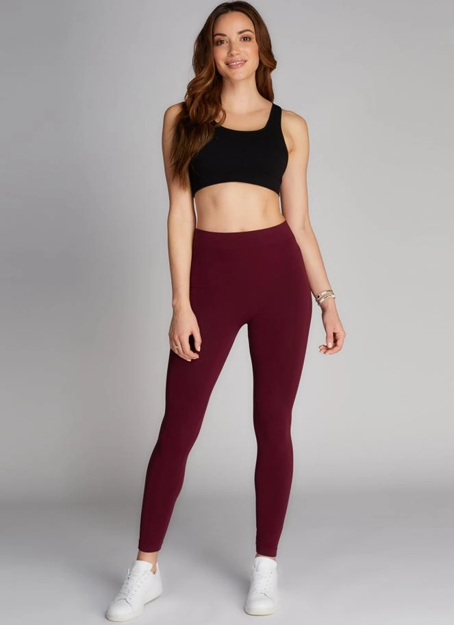 Solid Colour Bamboo Full Length  High waist Legging