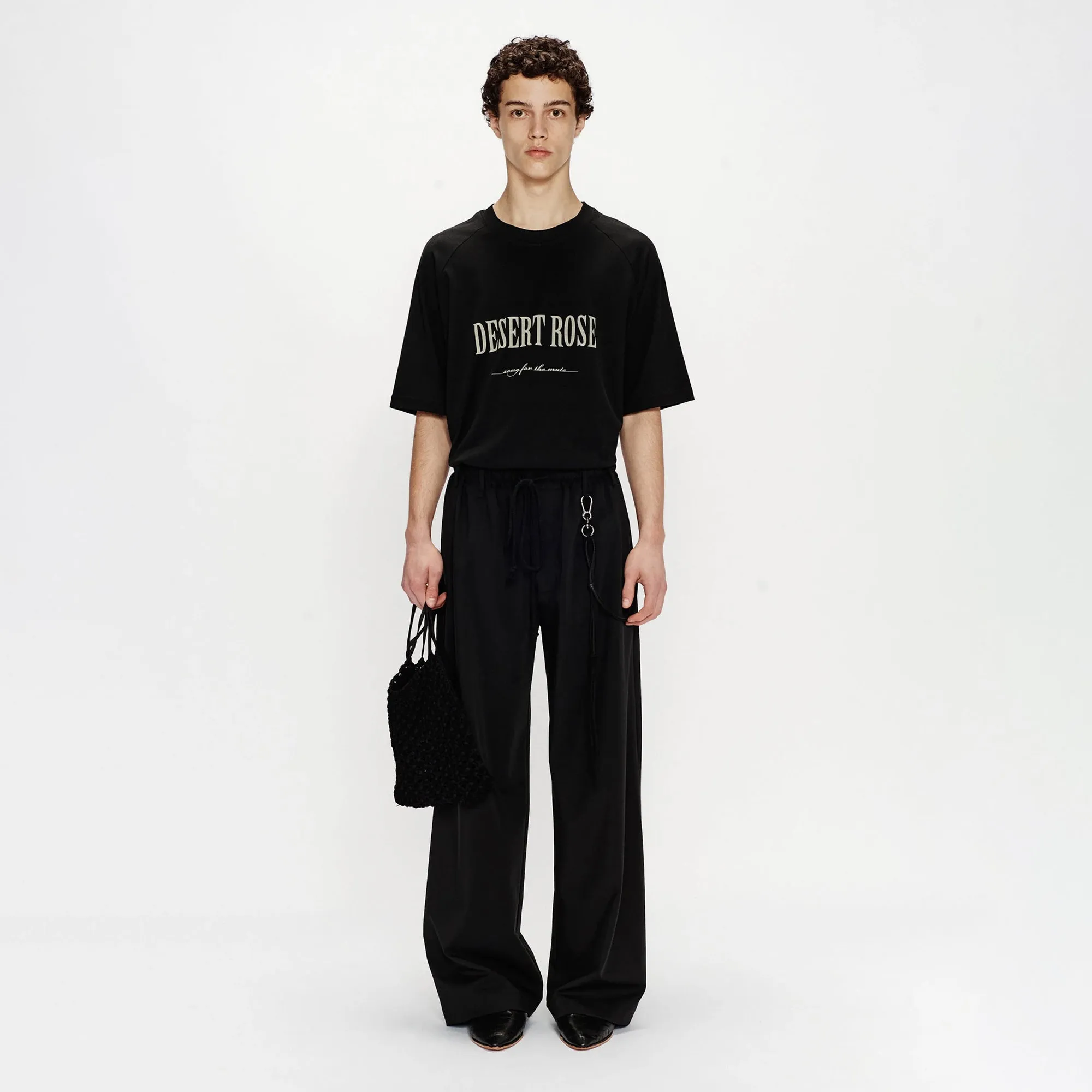 Song For The Mute Relaxed Lounge Pant Black 251_MPT096_POLYBLK