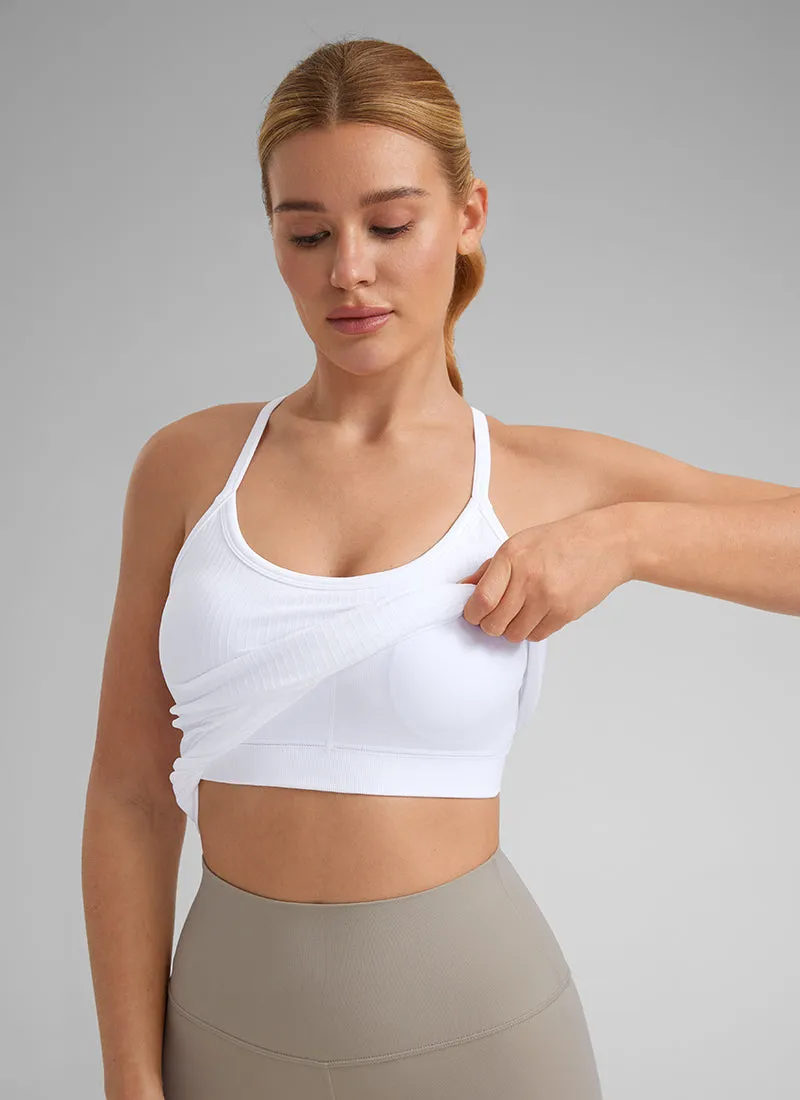 Speedy Seamless Built-in Bra Tank Y-back - Pure Color