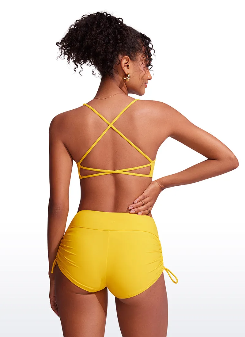 Sunshine V Neck Bikini Tops Criss Cross Back