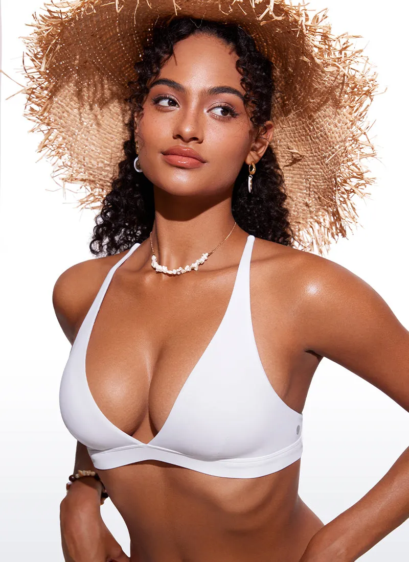 Sunshine V Neck Bikini Tops Criss Cross Back