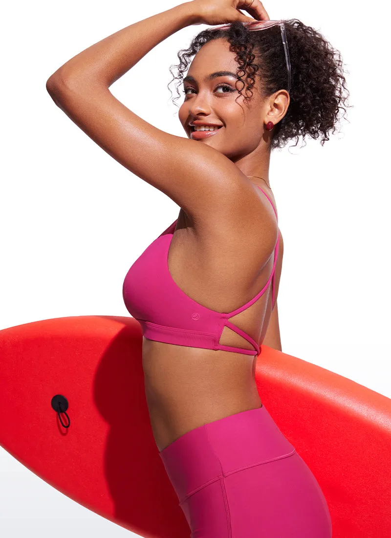 Sunshine V Neck Bikini Tops Criss Cross Back