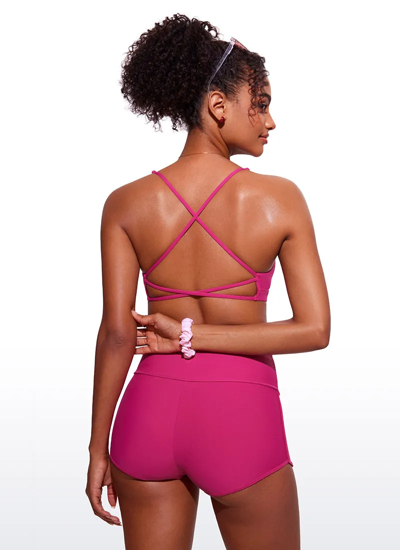 Sunshine V Neck Bikini Tops Criss Cross Back