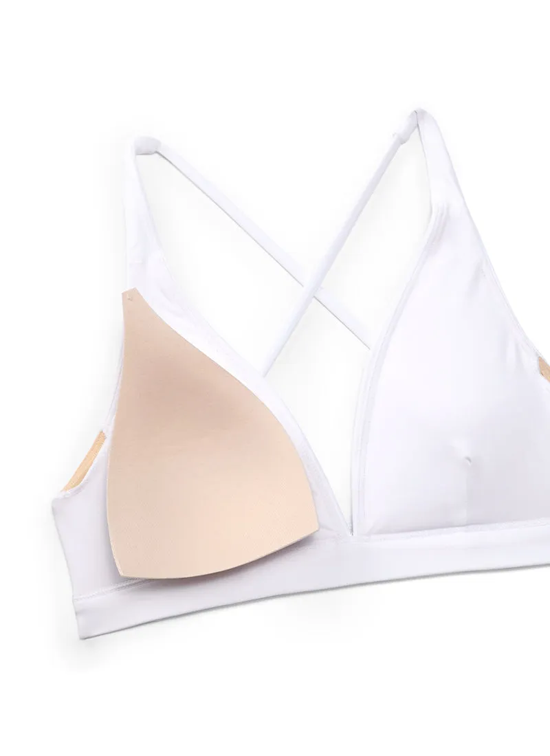 Sunshine V Neck Bikini Tops Criss Cross Back