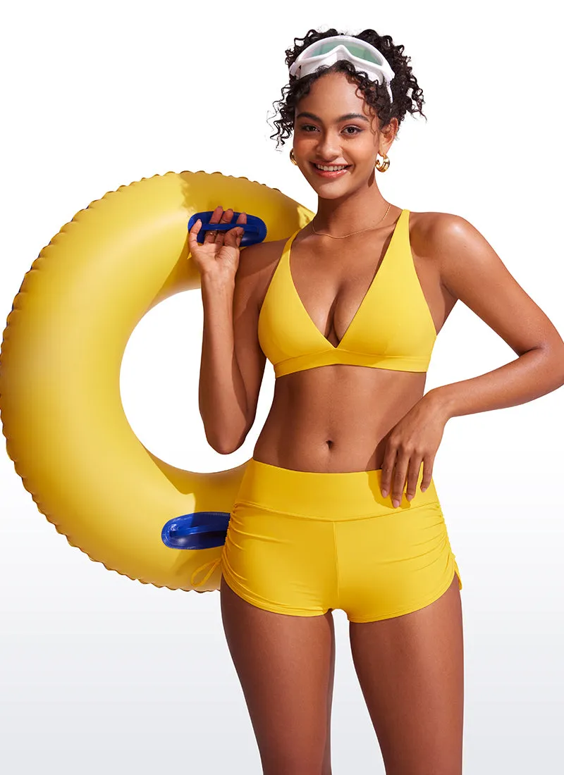 Sunshine V Neck Bikini Tops Criss Cross Back