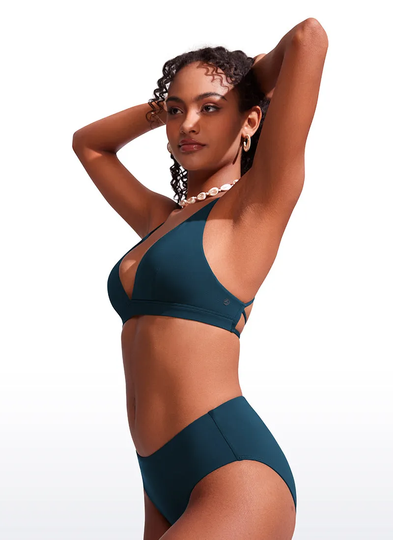Sunshine V Neck Bikini Tops Criss Cross Back