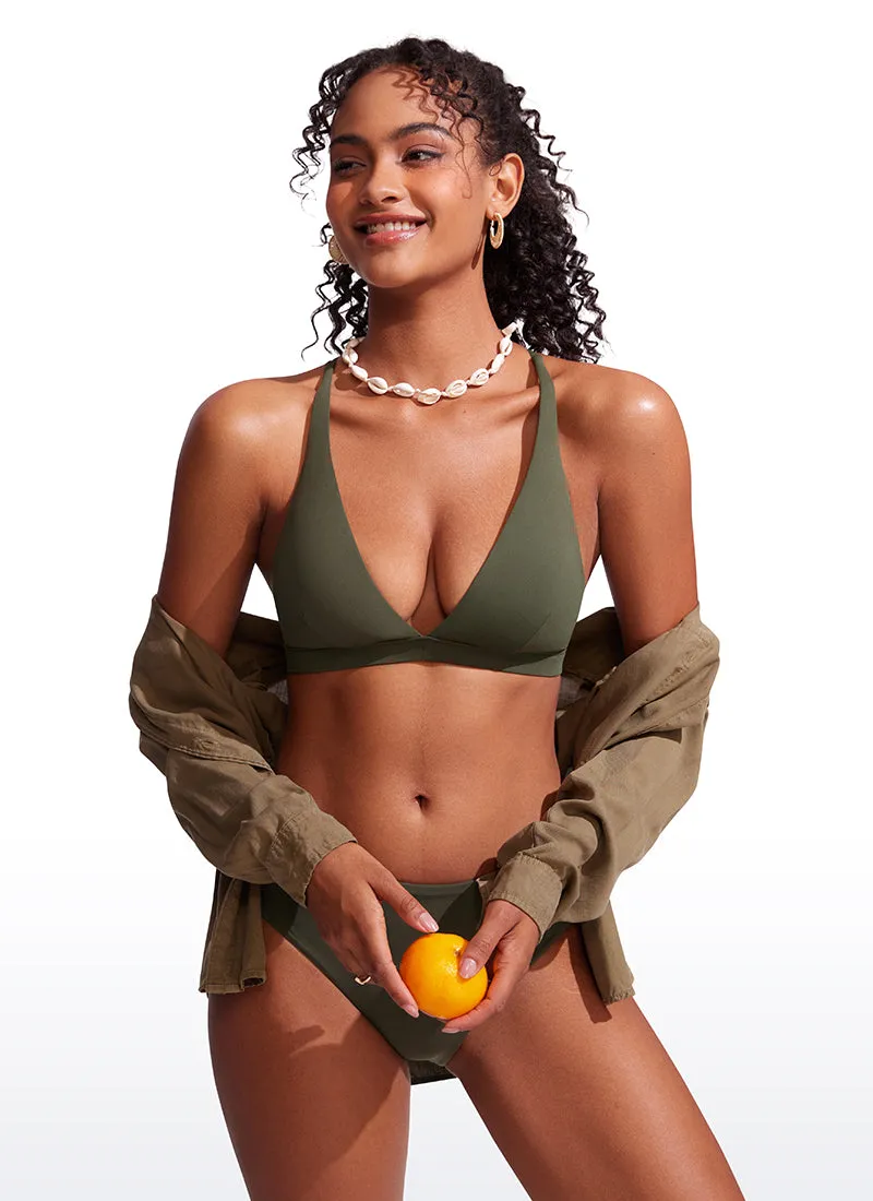 Sunshine V Neck Bikini Tops Criss Cross Back