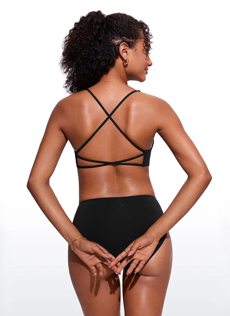 Sunshine V Neck Bikini Tops Criss Cross Back