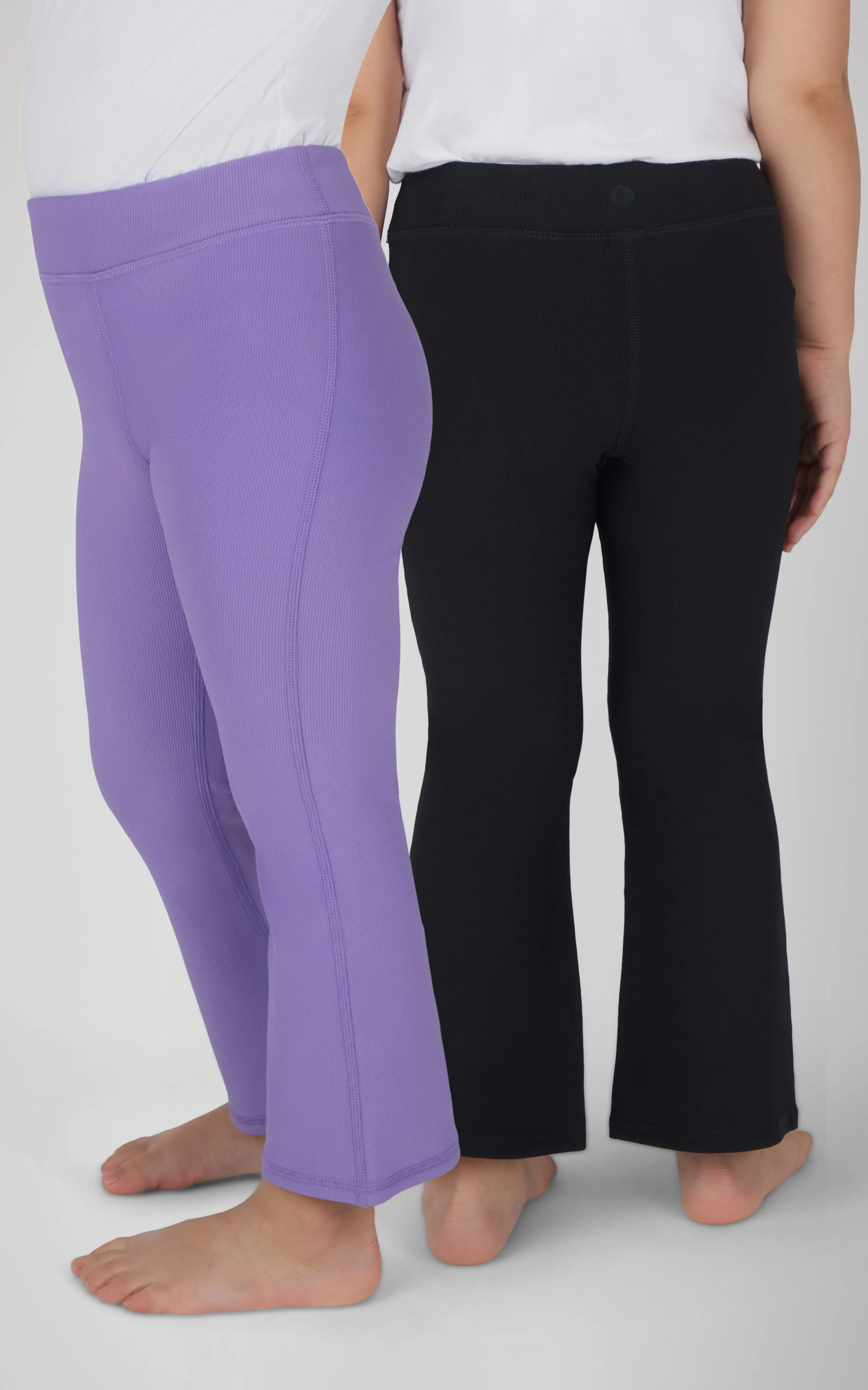 Toddler Girls 2 PK Ribbed Flared Pant