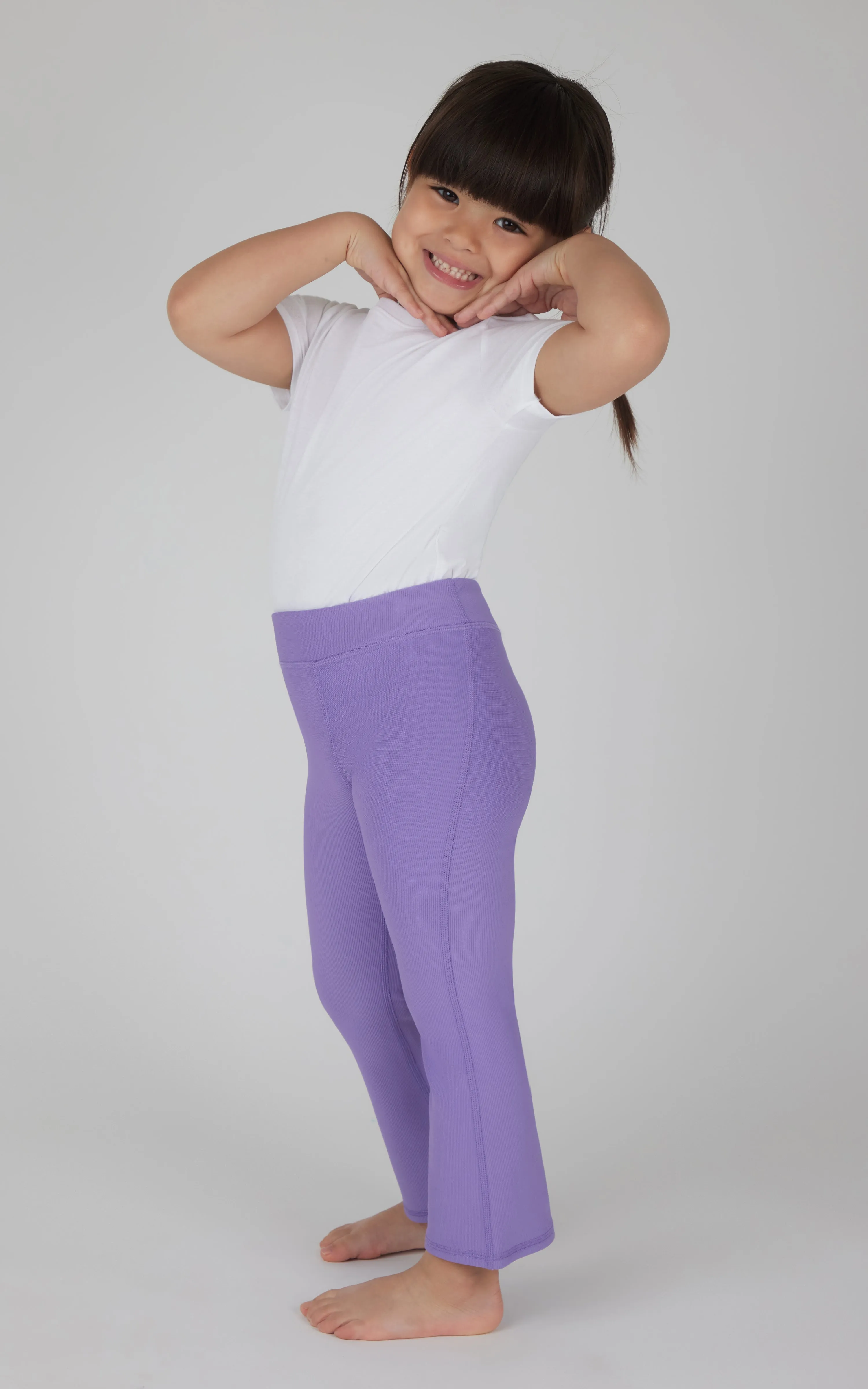 Toddler Girls 2 PK Ribbed Flared Pant