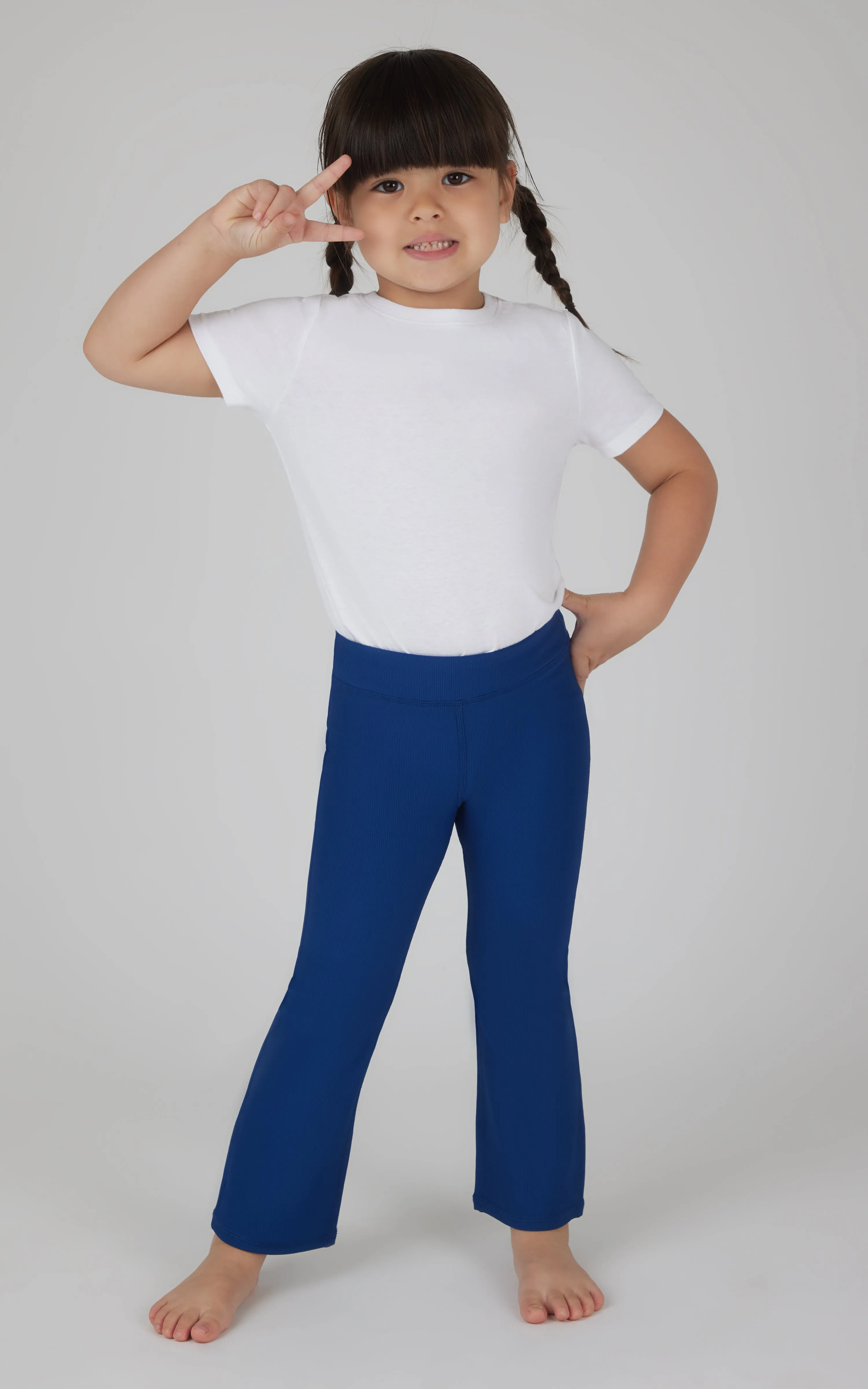 Toddler Girls 2 PK Ribbed Flared Pant