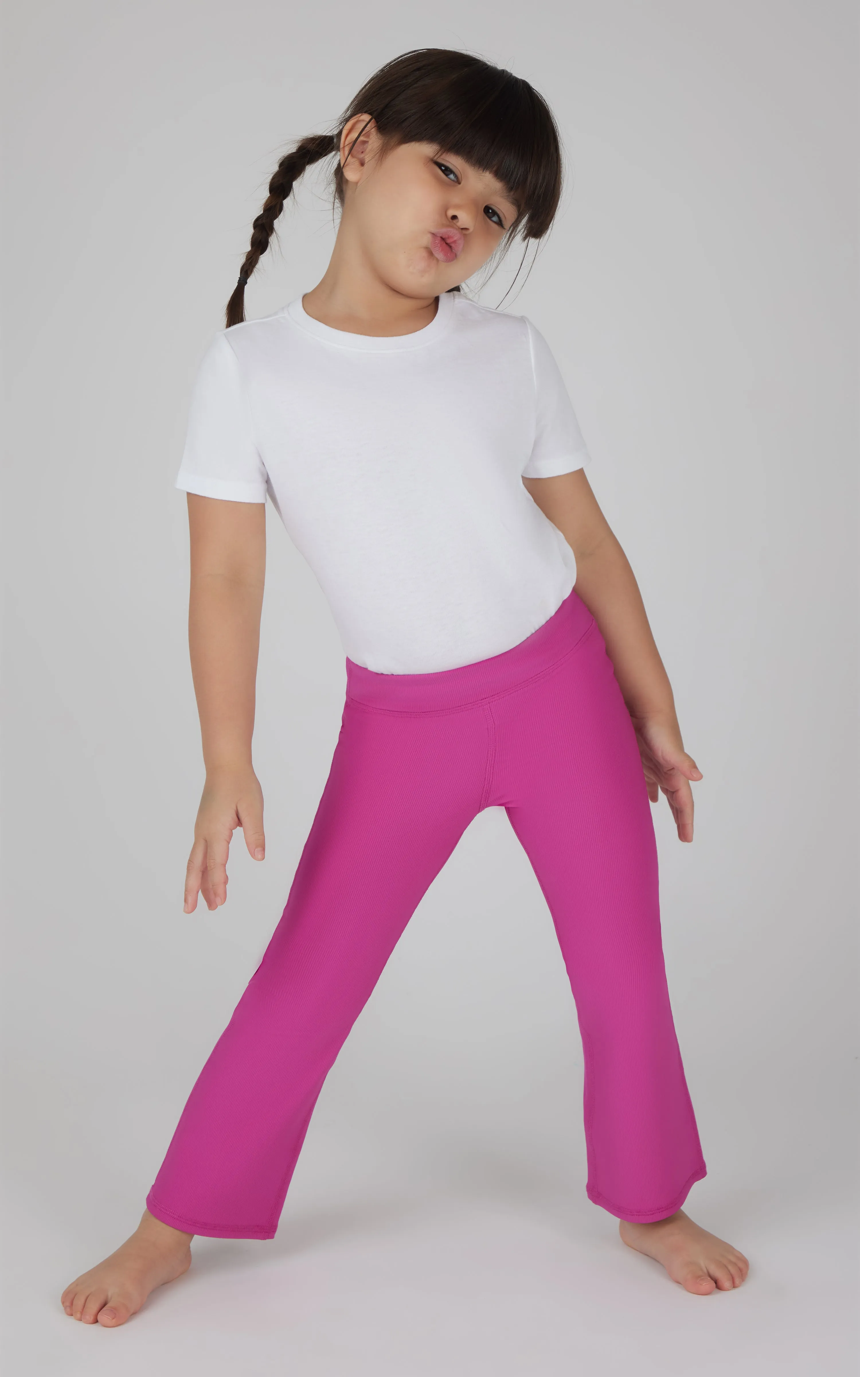 Toddler Girls 2 PK Ribbed Flared Pant