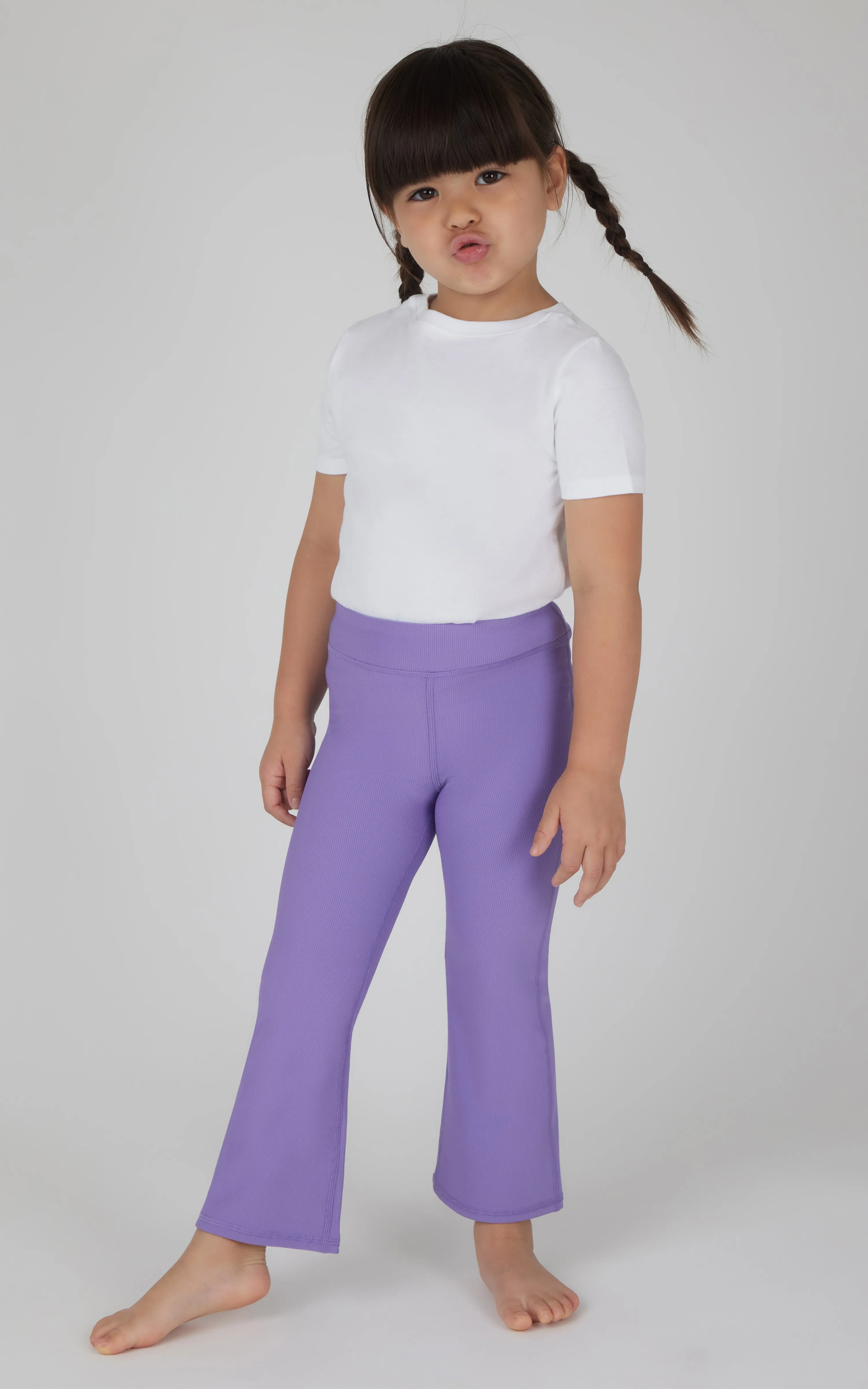Toddler Girls 2 PK Ribbed Flared Pant