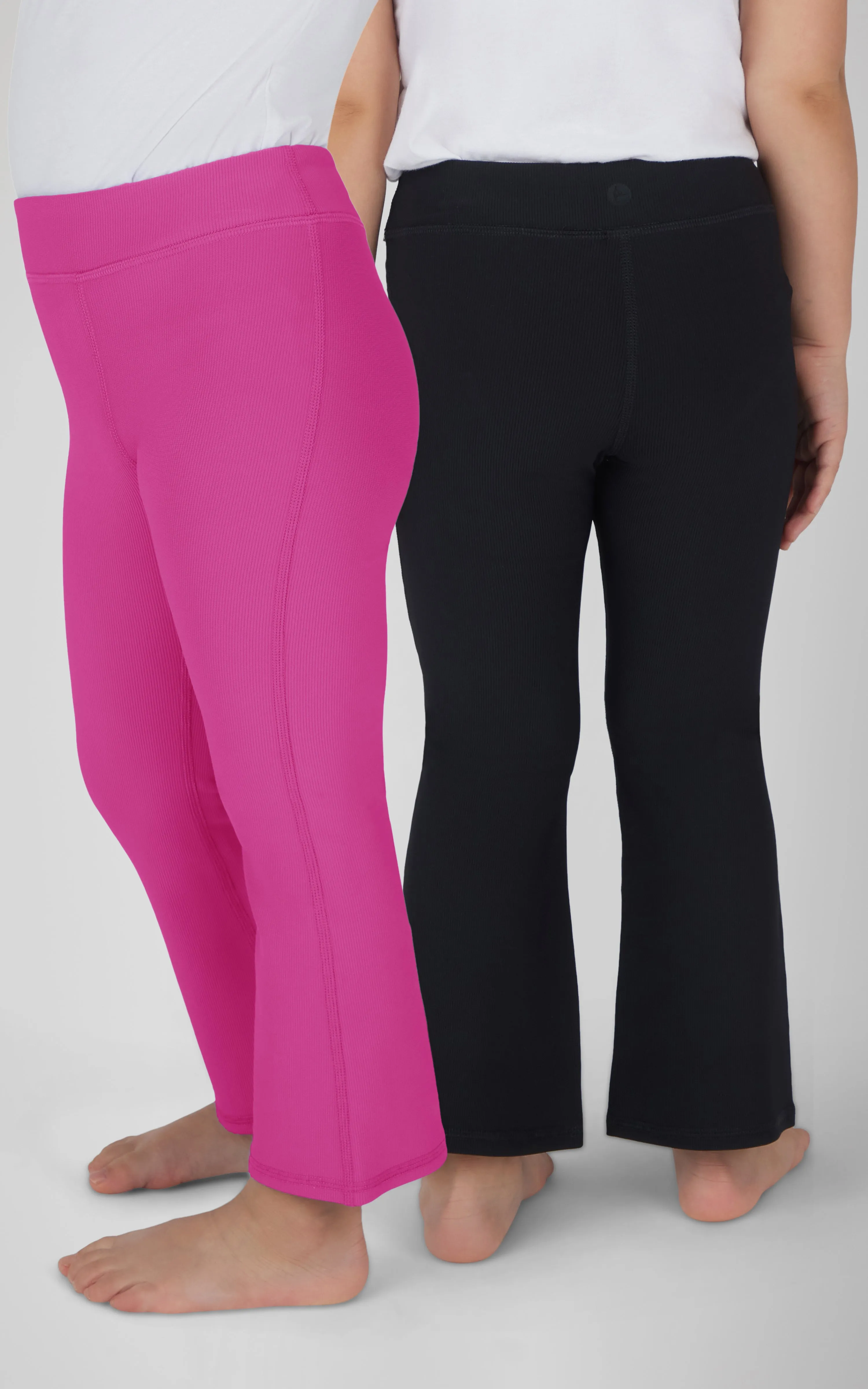 Toddler Girls 2 PK Ribbed Flared Pant