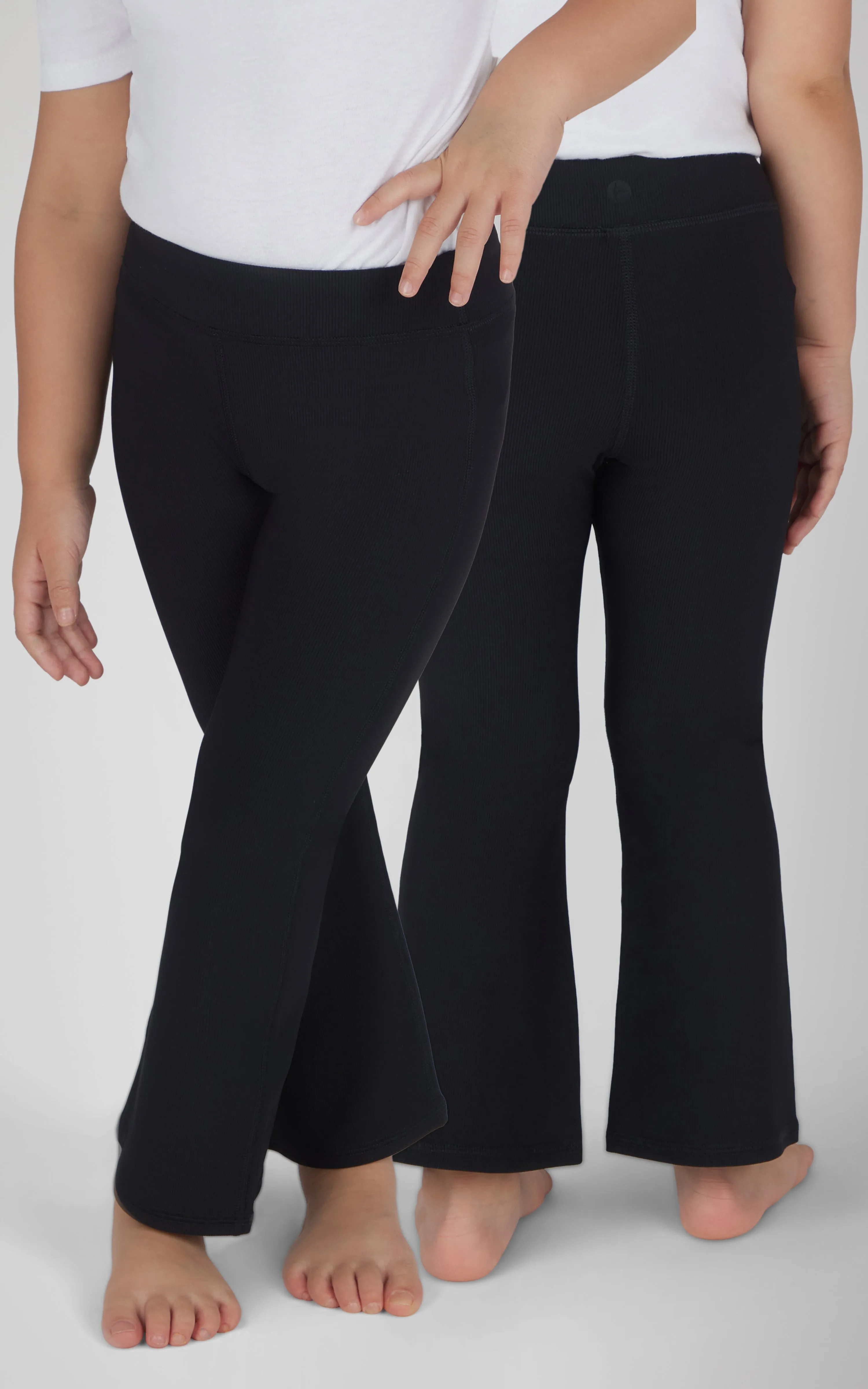Toddler Girls 2 PK Ribbed Flared Pant