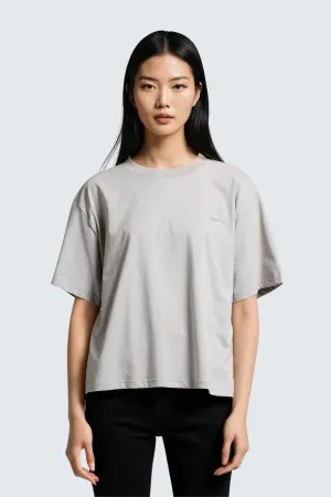 W Moon Tee Short Oversize - Stone