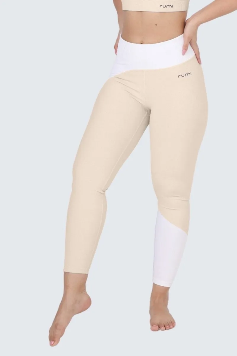 W SunRib Line Pants 25" - Natural