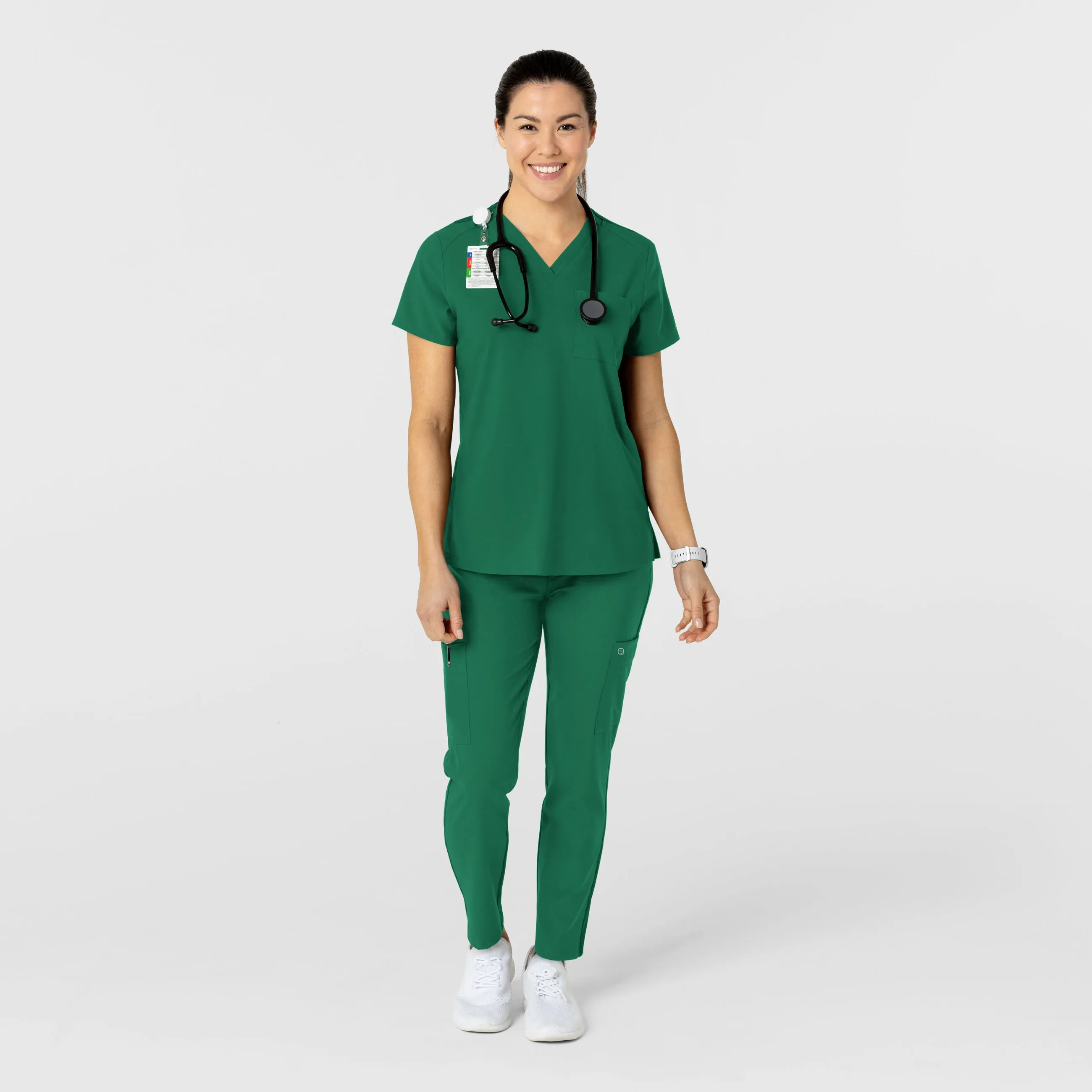 W123 Women's Flex-n-Reach Track Scrub Pant - Hunter