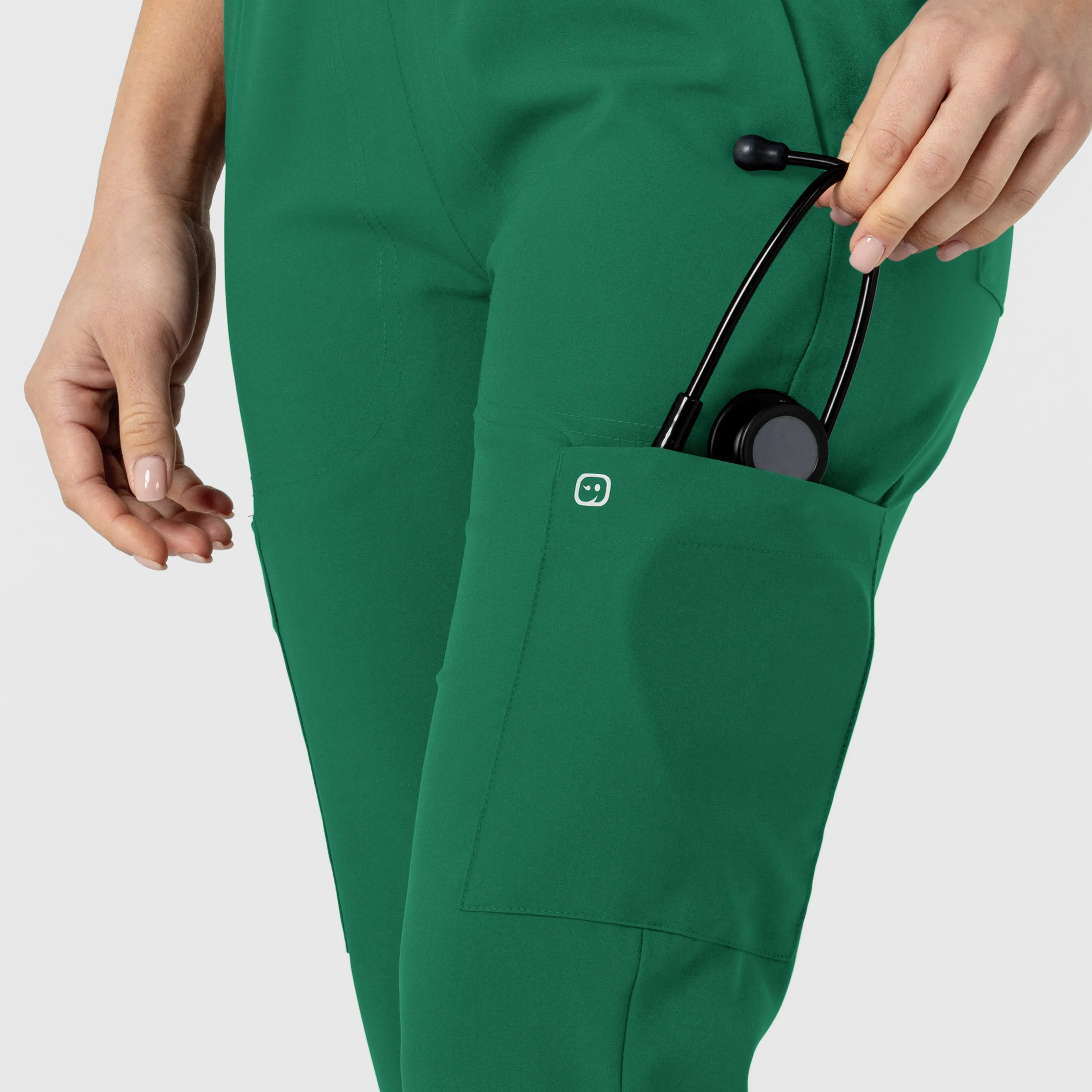 W123 Women's Flex-n-Reach Track Scrub Pant - Hunter