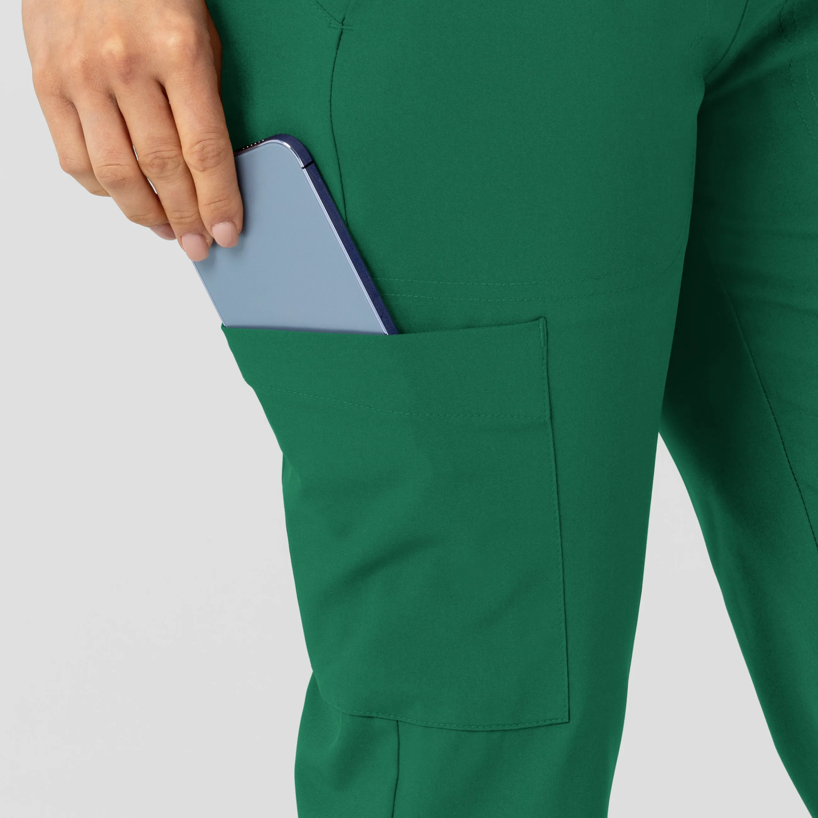 W123 Women's Flex-n-Reach Track Scrub Pant - Hunter