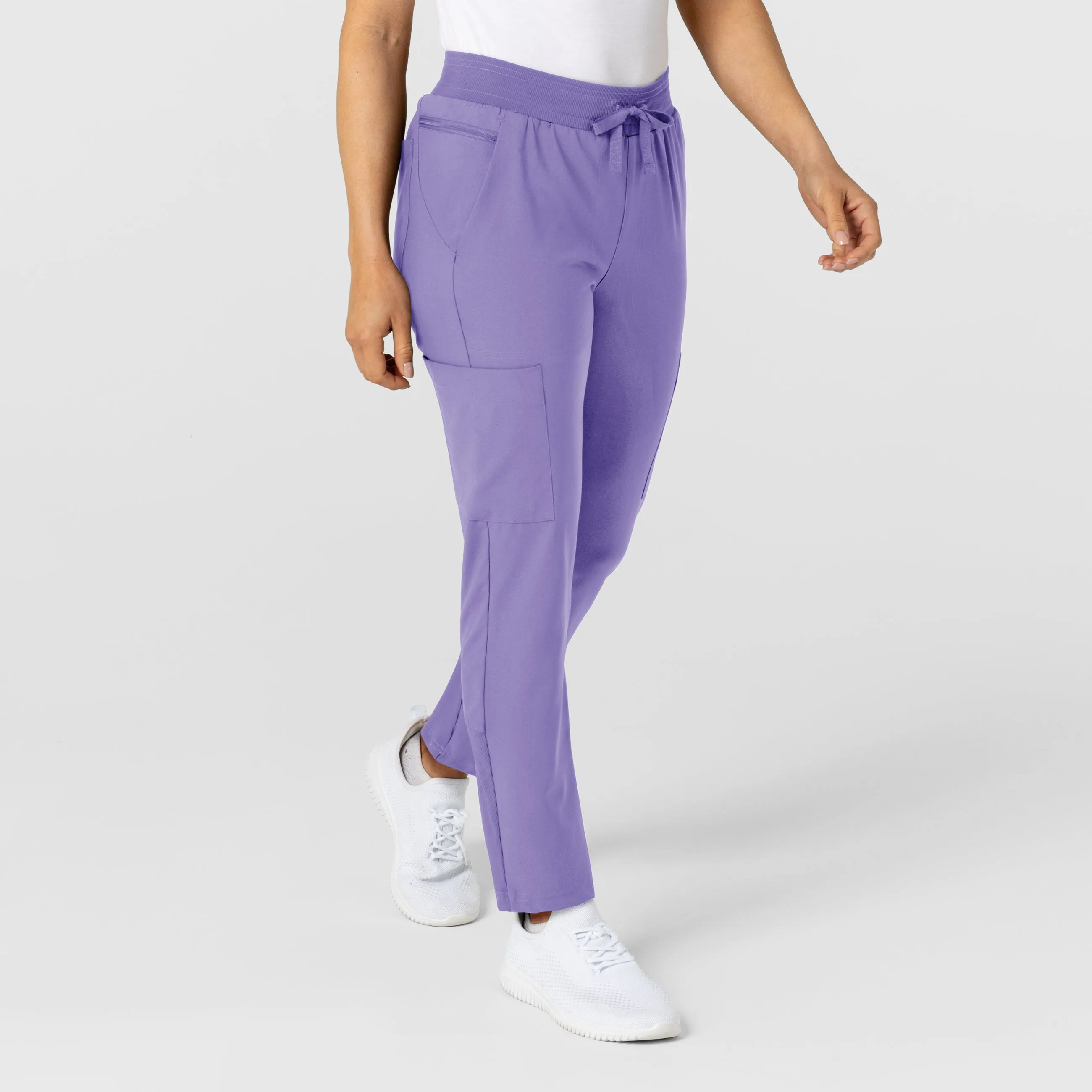 W123 Women's Flex-n-Reach Track Scrub Pant - Iris Purple