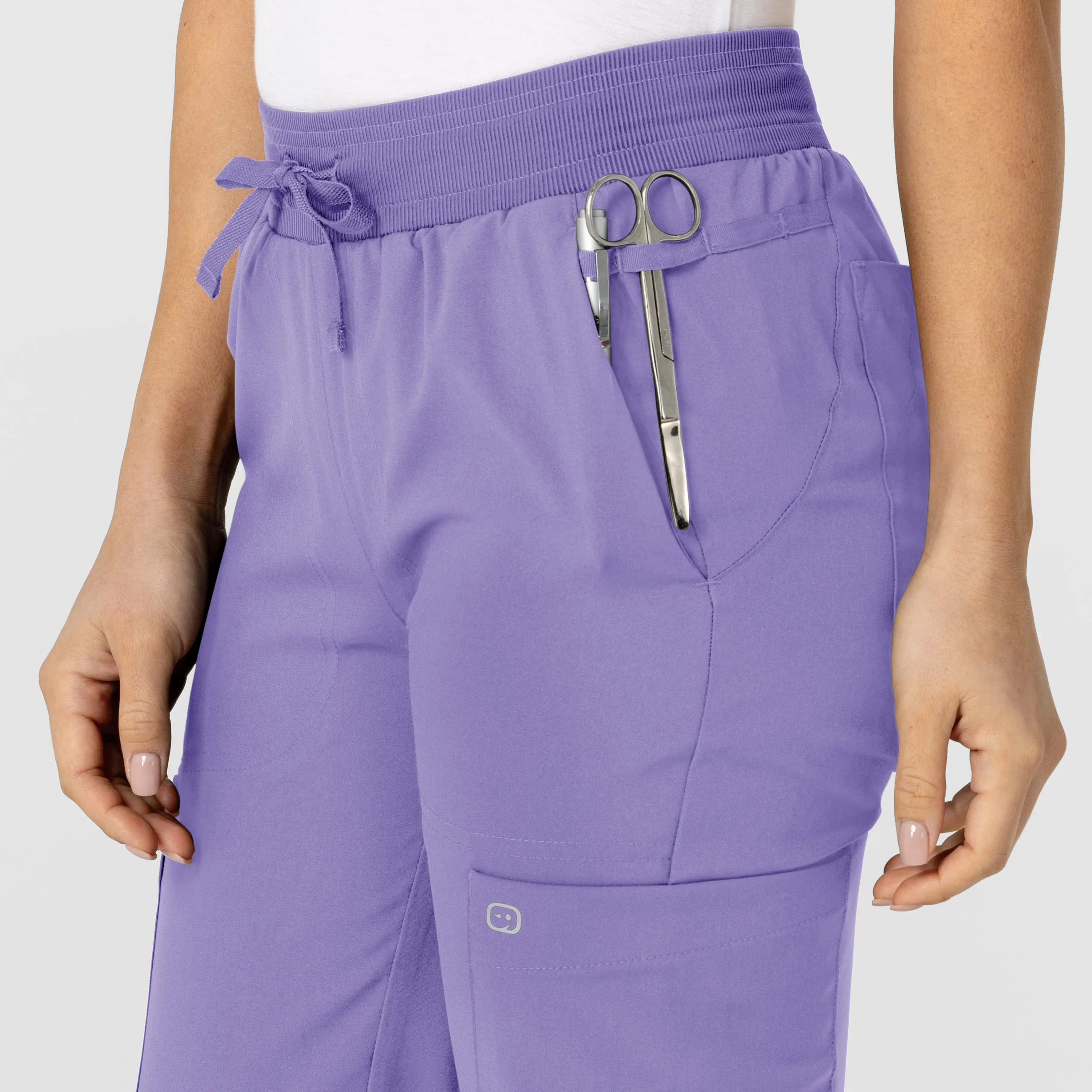 W123 Women's Flex-n-Reach Track Scrub Pant - Iris Purple