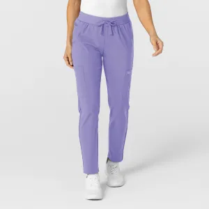 W123 Women's Flex-n-Reach Track Scrub Pant - Iris Purple